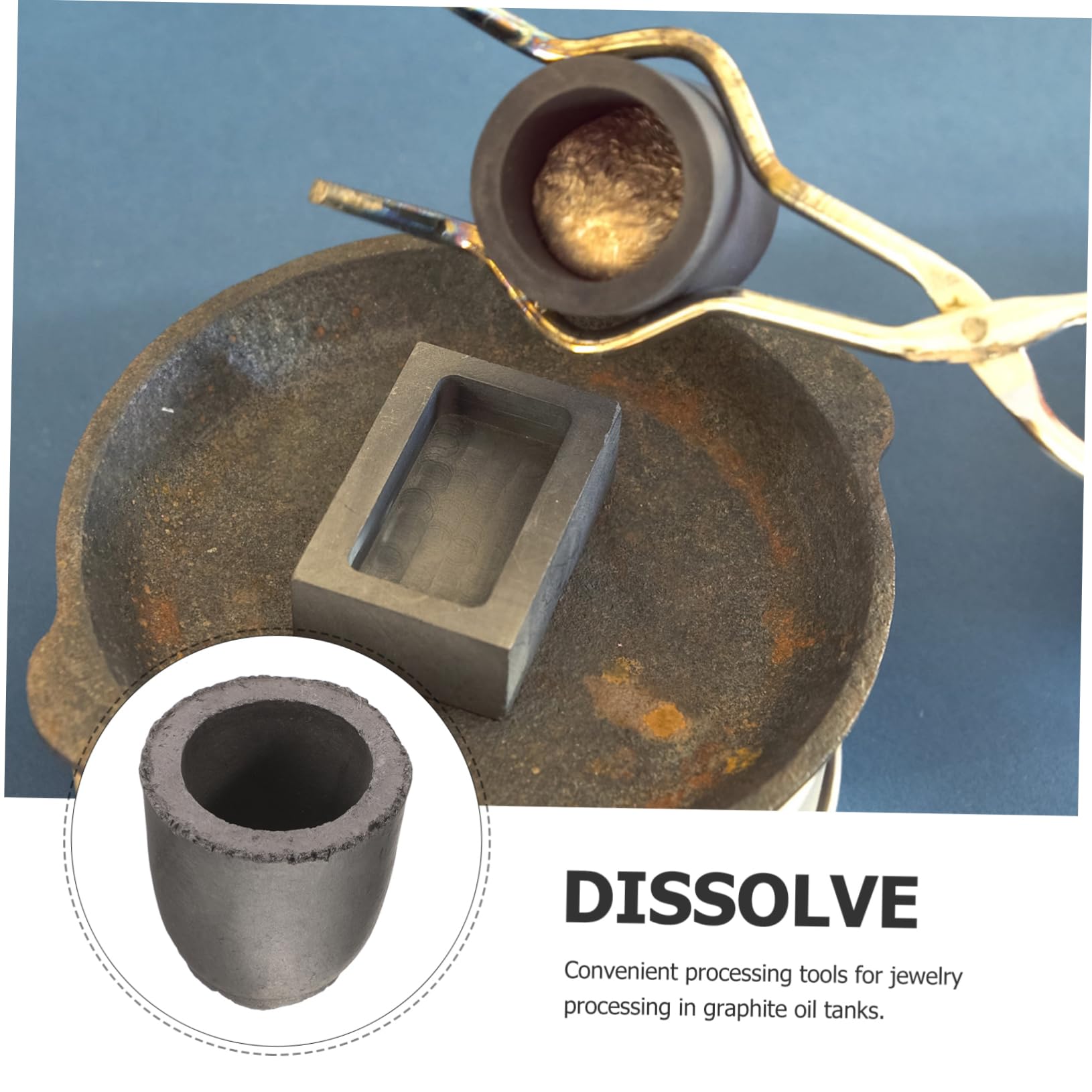 DOITOOL 5 Pièces Moule à Graphite pour Fusion Moulage de Cuivre Laiton Outil Impact pour Analyse Scientifique Éducation
