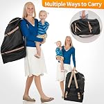 Sac de voyage pour siège auto, grand sac de couverture de voyage de siège auto avec résistance à la déchirure & Améliore le tissu de point, sac de vérification durable de porte pour avion, convient aux sièges auto convertibles, porte-bébé & Sièges d'appoint