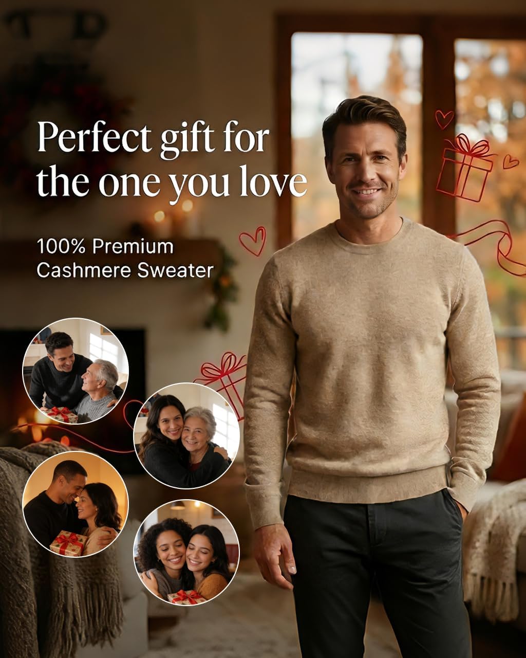 Men’s Daily Cashmere Sweater – 100% Pure Cashmere Crew Neck Pullover, Soft Lightwei... - Image 7