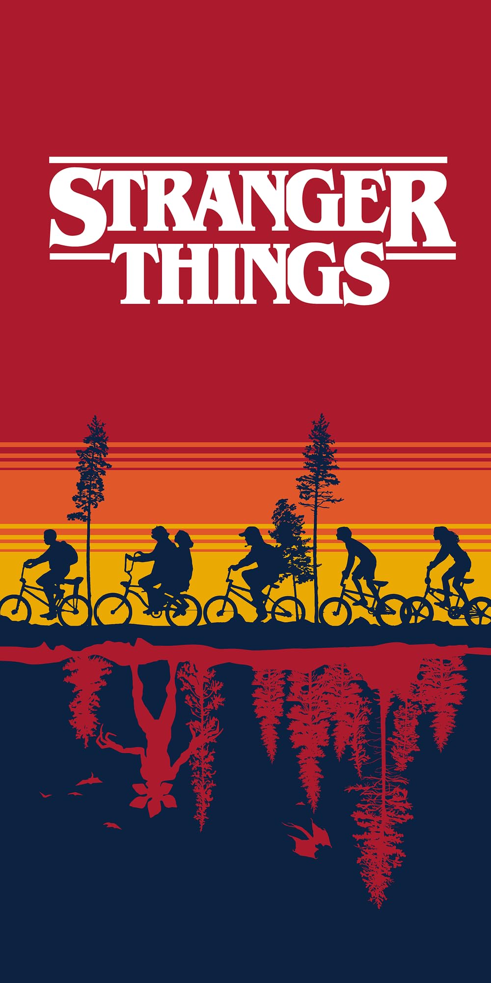 Jerry Fabrics Stranger Things - Toalla de Playa 100% algodón, Piscina, baño, Deporte (25TW013)