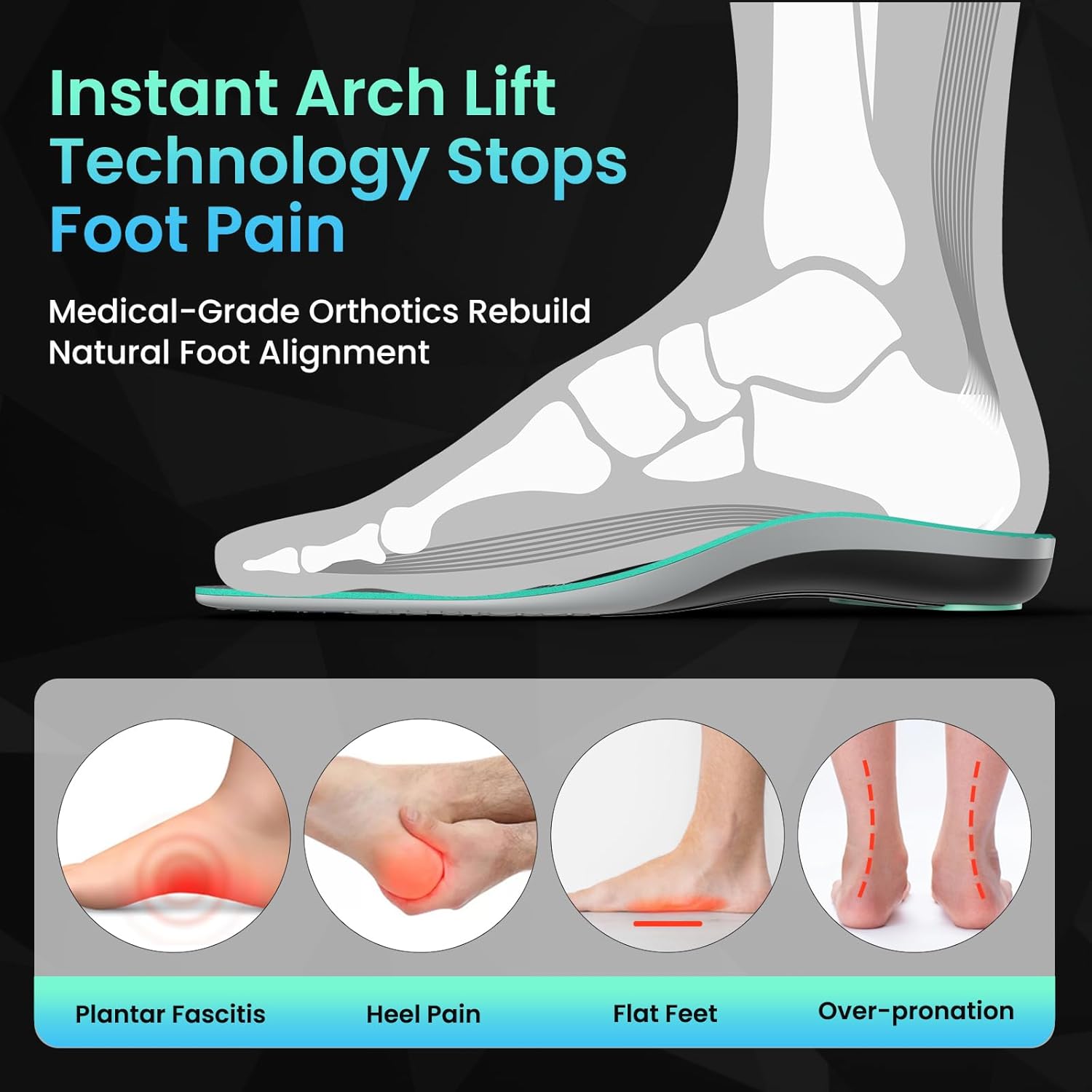 Basketball Insoles for Sports Performance - Featuring Forefoot Spring Technology to Boost Energy Return & Jump Height in Basketball, Pickleball, Running & Training, L, 8-9 M / 10-11 W - Image 6