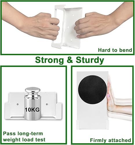 Miniatura 5 de ALIENERGY Wall Mount for Xbox Series S (Mount The Console & Accessories on Wall Near or Behind TV LeftRight), Wall Shelf Bracket Kit for XSS System