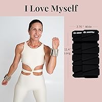 Vista 4 de AMOYOU Pesas de muñeca y tobillo para mujer, pesas de tobillo de 2 libras (juego de 2, 1 libra cada una), pesas de brazo para mujer, pesas