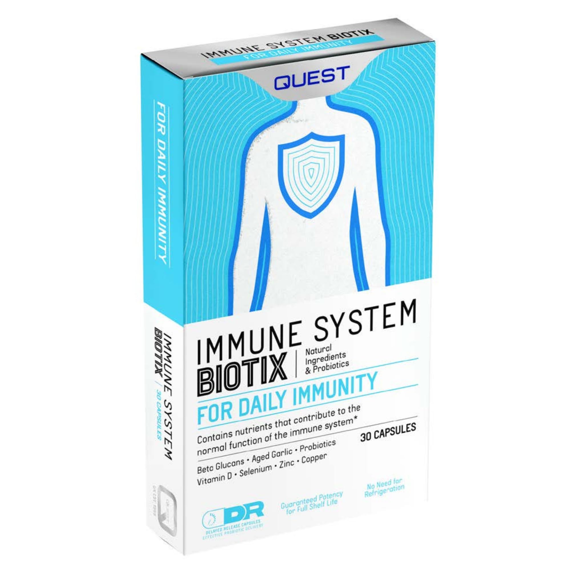 Immune Biotix Capsules For Daily Immunity. With Vitamin D, Zinc & Probiotics To Help Against Infection & Enhance Immunity. Immune System Support Supplement For Men & Women (2 Pack x 30 Capsules)