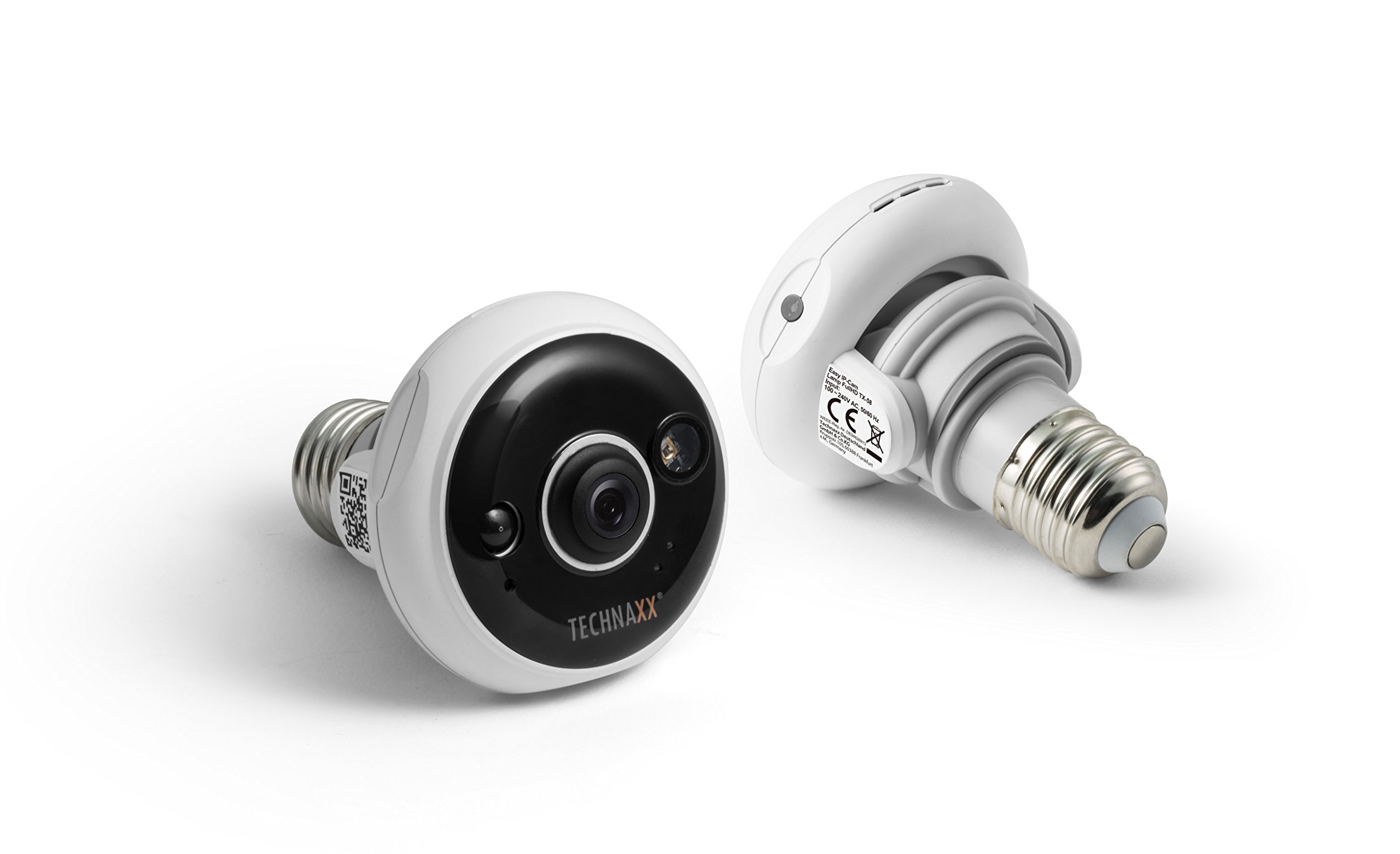 Technaxx Easy IP Camera FullHD 1080p, Portalampada E27, Telecamera di sorveglianza per interni TX-58 – Attivazione allarme, monitoraggio in tempo reale, microfono integrato, LED IR Technaxx Easy IP Camera FullHD 1080p, Portalampada E27, Telecamera di sorveglianza per interni TX-58 – Attivazione allarme, monitoraggio in tempo reale, microfono integrato, LED IR