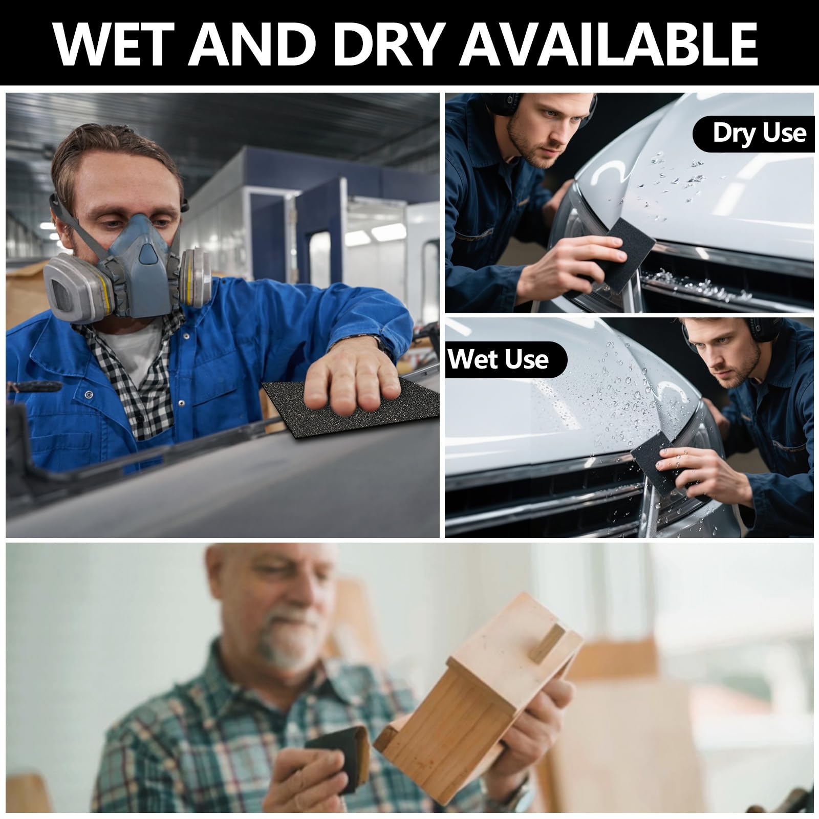Juego de Papel de Lija de Grano 3000, 6 Piezas 23 x 28cm Papel Abrasivo Impermeable para Coches Metales Paredes Madera Muebles, Papel de Lija para Pulir en Húmedo y Seco