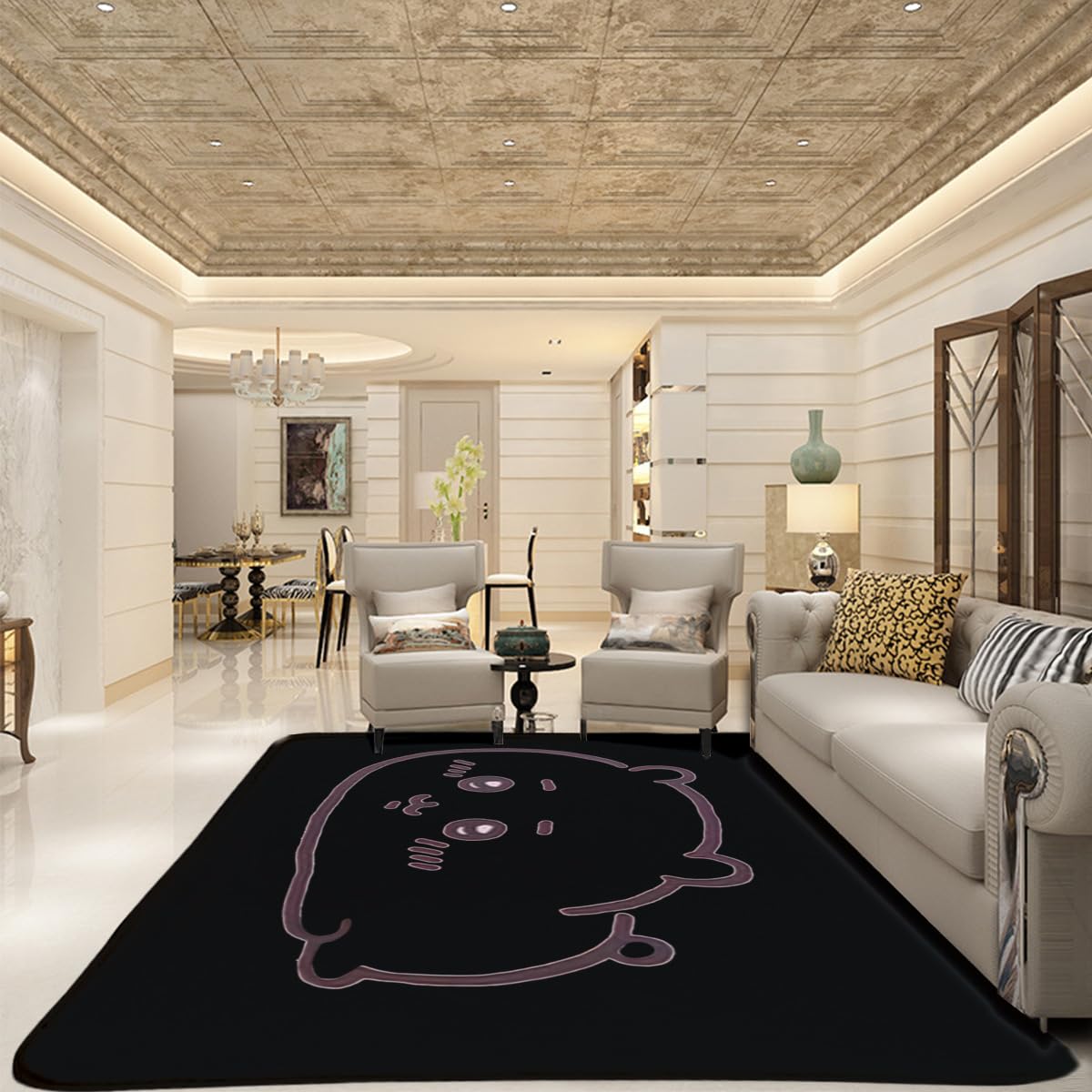 Amazon｜ちい-かわ カーペットフロアマット ラグ ラグマット 低