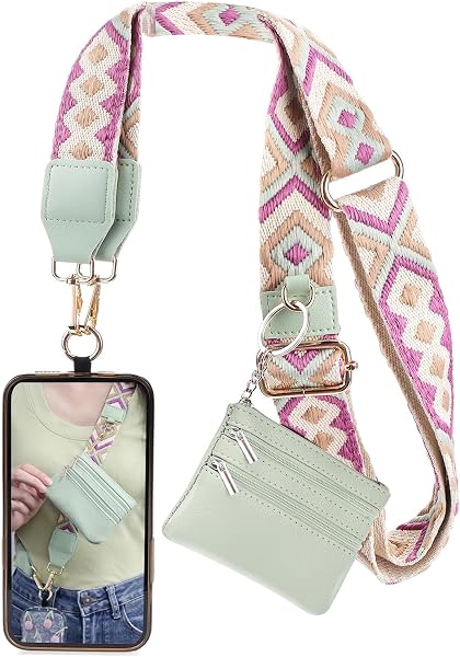 Organizador para Teléfono Móvil Con Bolsillo Con Cremallera, Cadena Universal y Correa para Colgar, Bolsa de Clip - 1