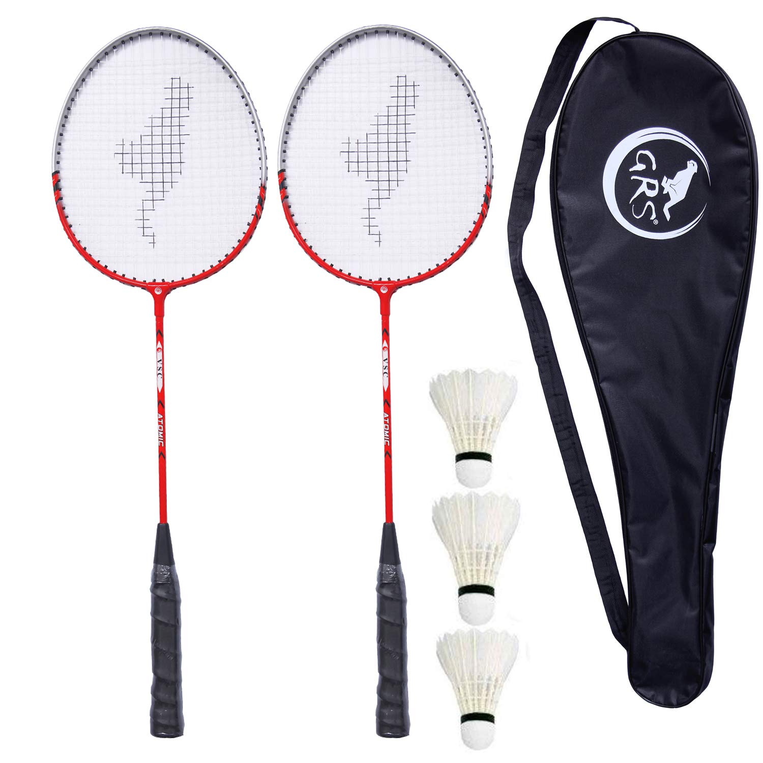 GRS® GRQ04 Aluminium Badminton-Racket, Set of 2 & 3 Pcs of Shuttle Cock with Full-Cover (B0916JVX8D) Amazon Price History, Amazon Price Tracker
