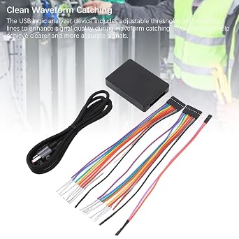 USB Logic Analyzer, 16 Channel 170MHz High Sampling Rate with USB 2.0 Type C Interface for ARM FPGA Debugging UART IIC SPI
