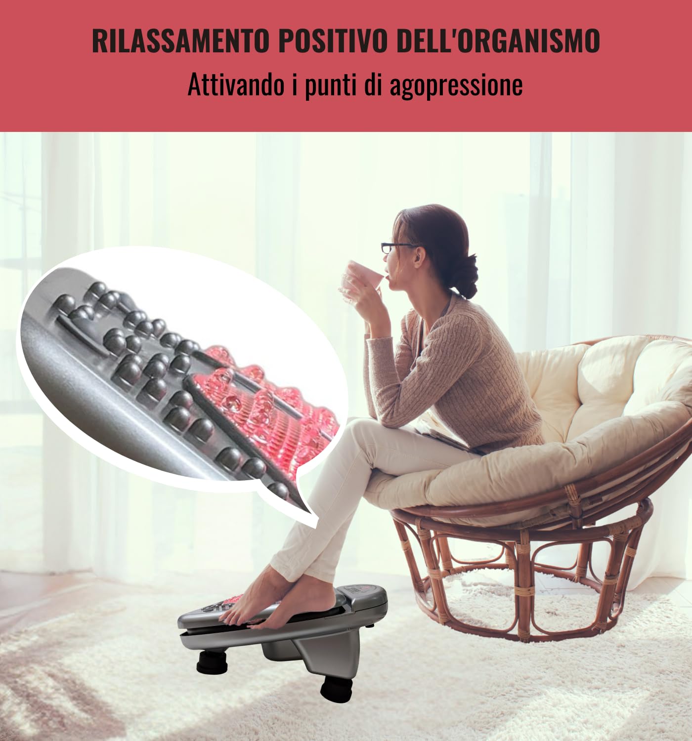 Reflex Zone RIFLESSOLOGIA PLANTARE M.infrarot- massagegerät-fussmassage