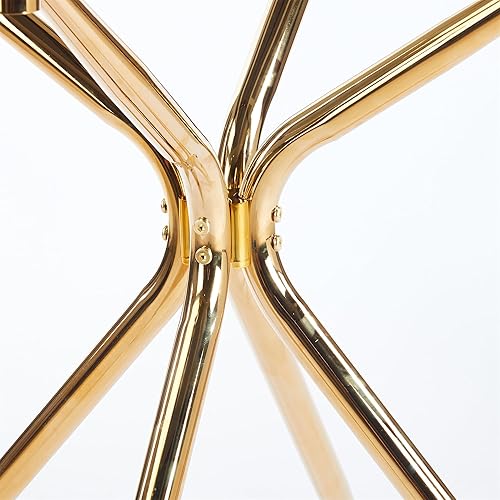 Miniatura 127 de Mesa de comedor de cristal de 51 pulgadas para 4, mesa de comedor rectangular contemporánea con parte superior de vidrio templado y patas de acero