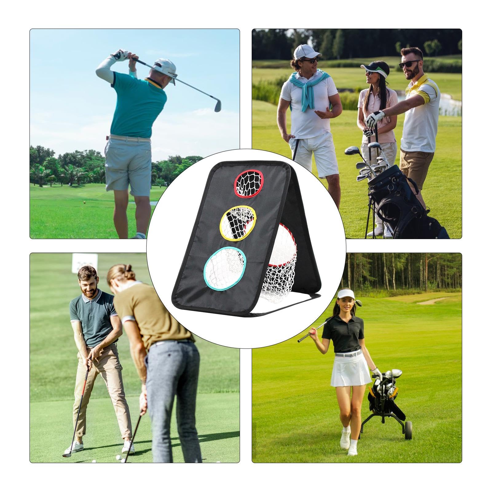Golfzielnetz, faltbares Golfnetz,Robustes Golfnetz für präzises Chipping - Golf-Chipping-Netz, Golf-Schlagnetz, einfacher Aufbau für Golf-Enthusiasten, Anfänger und Experten
