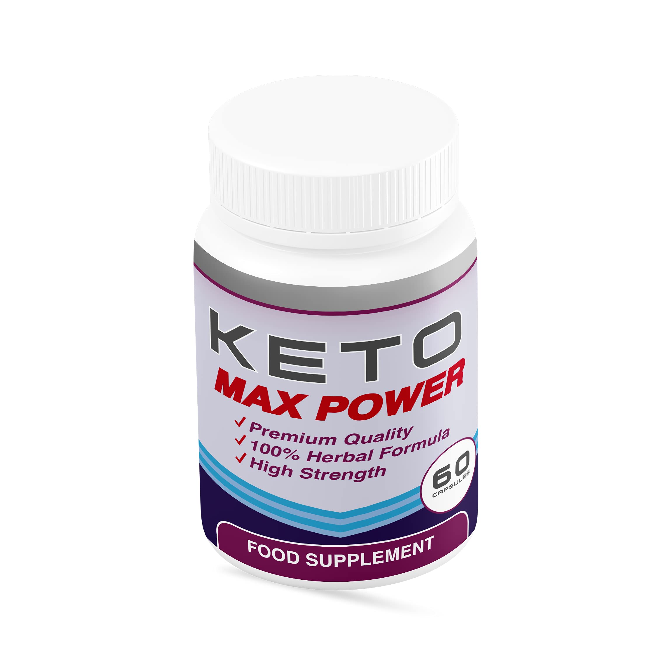 Keto Max Power -Ketosis Assist, App Safe Weight Loss,Free Food List & 7 Day Plan-Supplements Sanctuary-60 Capsules