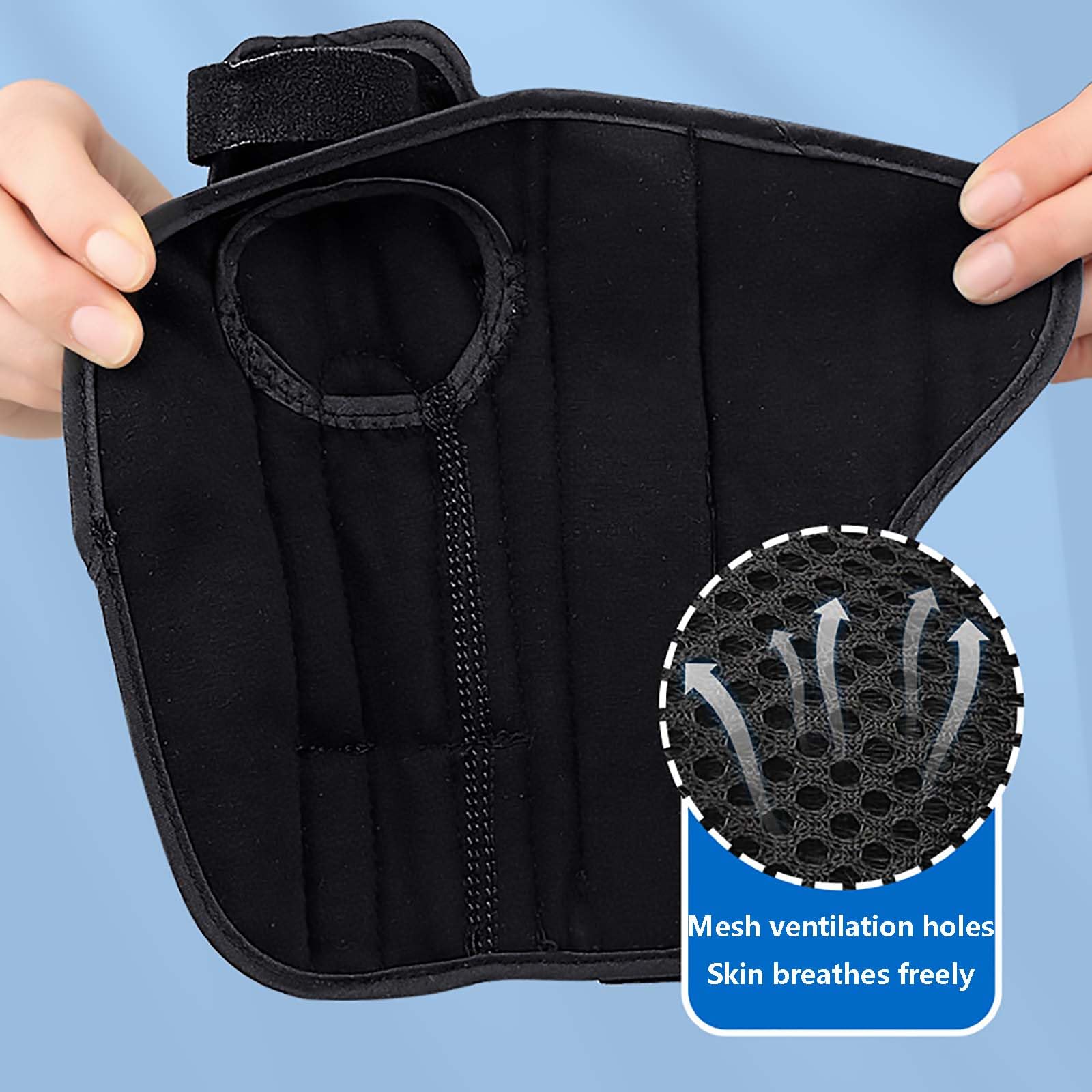 HAILM Supporto per Pollice & Stabilizzatore Polso, Supporto Polso Regolabile Alluminio, Adatto Uomini e Donne, per Artrite e Tendinite, Sollievo Dolore Articolazioni (Nero),Right Hand