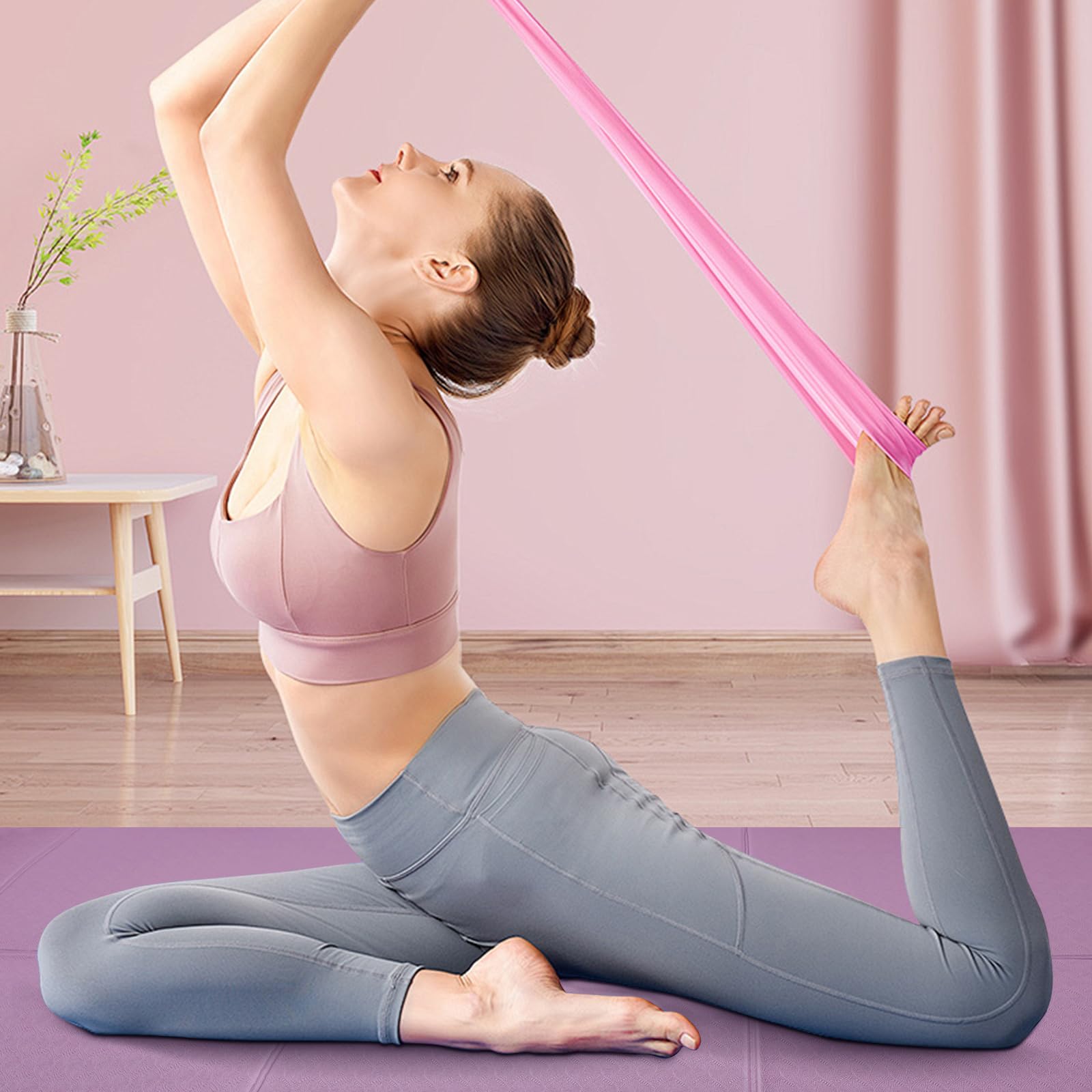 Esterilla de yoga plegable Esterilla de fitness portátil Esterilla de yoga de viaje Esterilla deportiva antideslizante de TPE para pilates,gimnasia,entrenamiento y viajes,183 x 61 x 0,5 cm