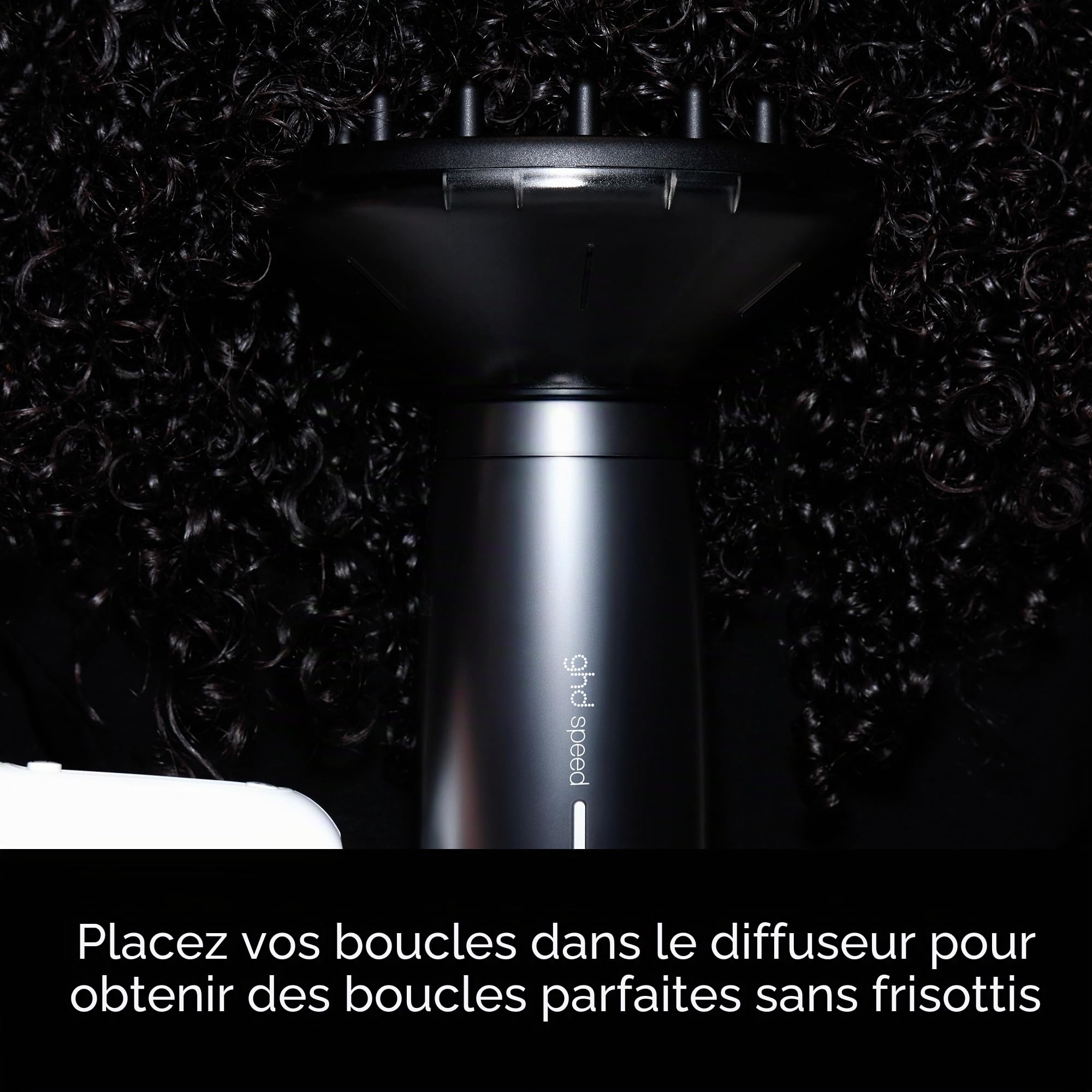 ghd - Diffuseur Cheveux Bouclés pour Seche cheveux - Embout diffuseur pour sèche-cheveux ghd Speed - Définition des boucles & Volume - Séchage professionnel sans frisottis