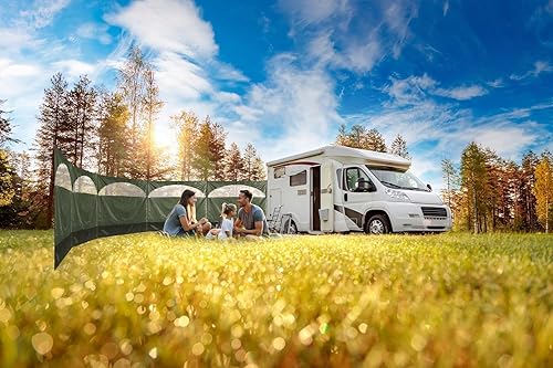 Miniatura 3 de Windbreaker Wind Privacy Screen Camping Blocker 5 Panel Garden Beach Wind Shield 5ft High x 27.4ft Long (1 Forest Green)