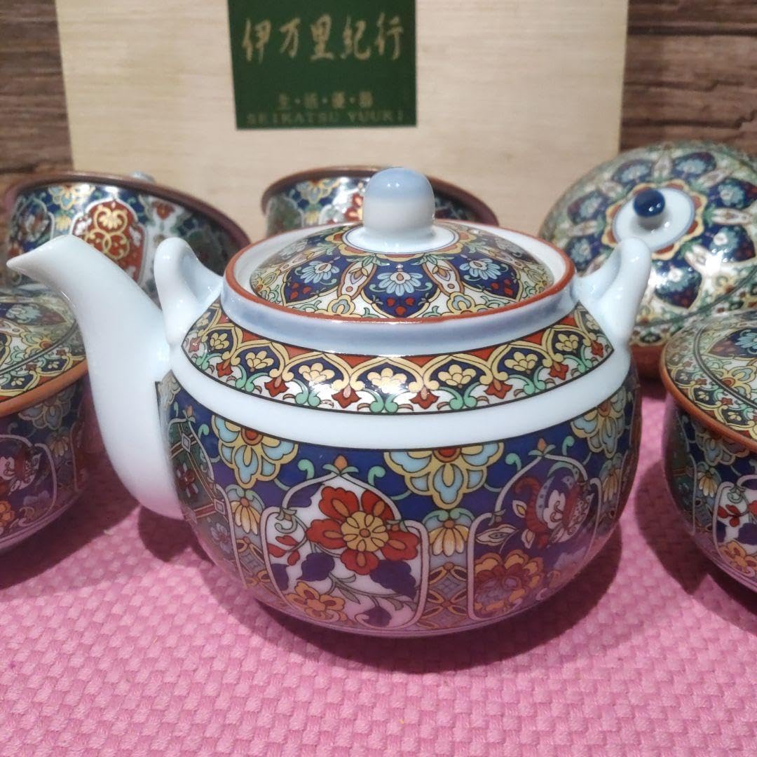 Amazon.co.jp: 有田焼 伊万里 伊万里紀行 急須 蓋付き 湯飲み 5客 茶器