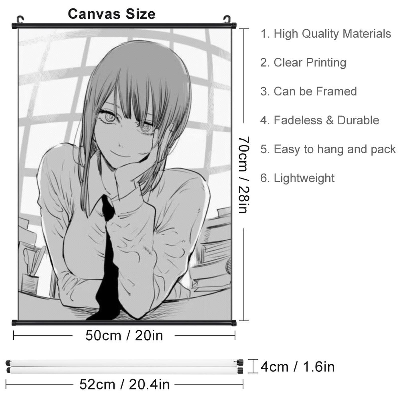 Amazon.co.jp: 海报 絵 掛ける チェンソーマン マキマ ポスター 掛け画