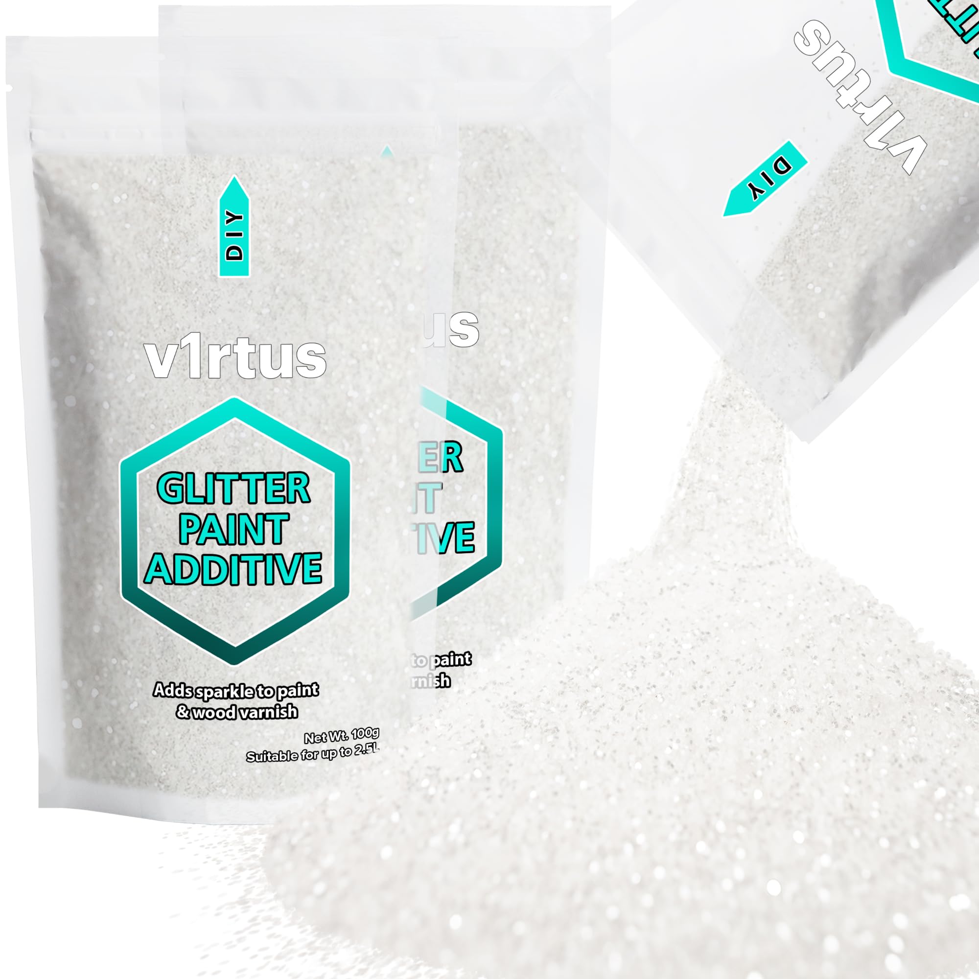 Amazon.com: v1rtus 2X Glitter Paint Additive - White