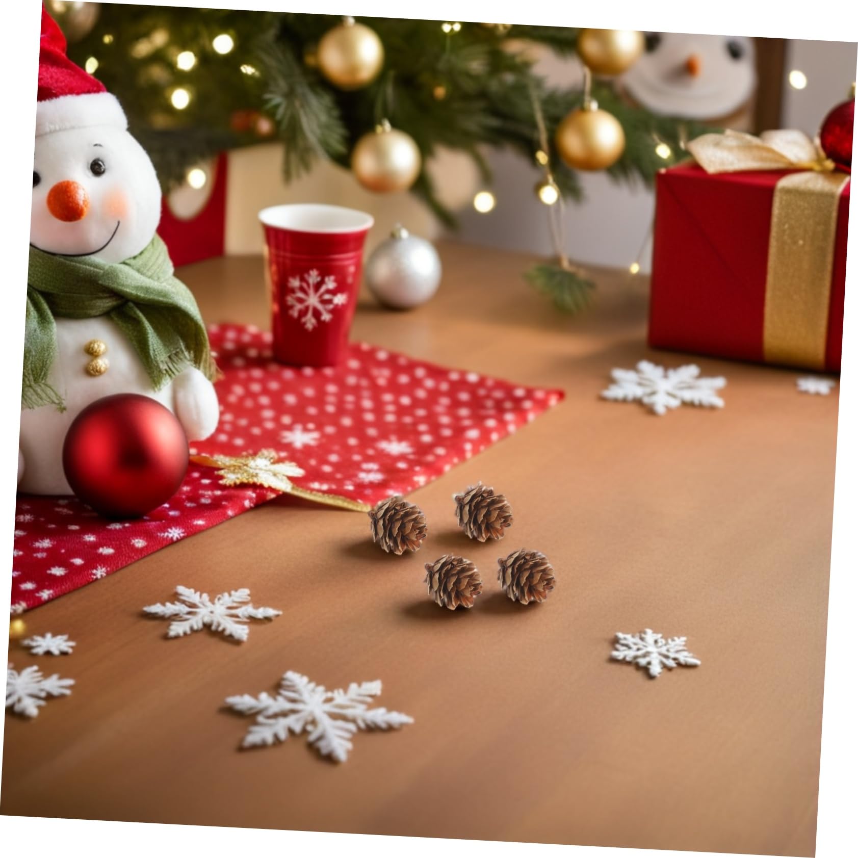 ABOOFAN Tannenzapfen-Ornamente für Weihnachten und Herbstdekoration Natürliche Mini-kiefernzapfen für DIY-bastelarbeiten Vasenfüller und Hochzeitsdeko
