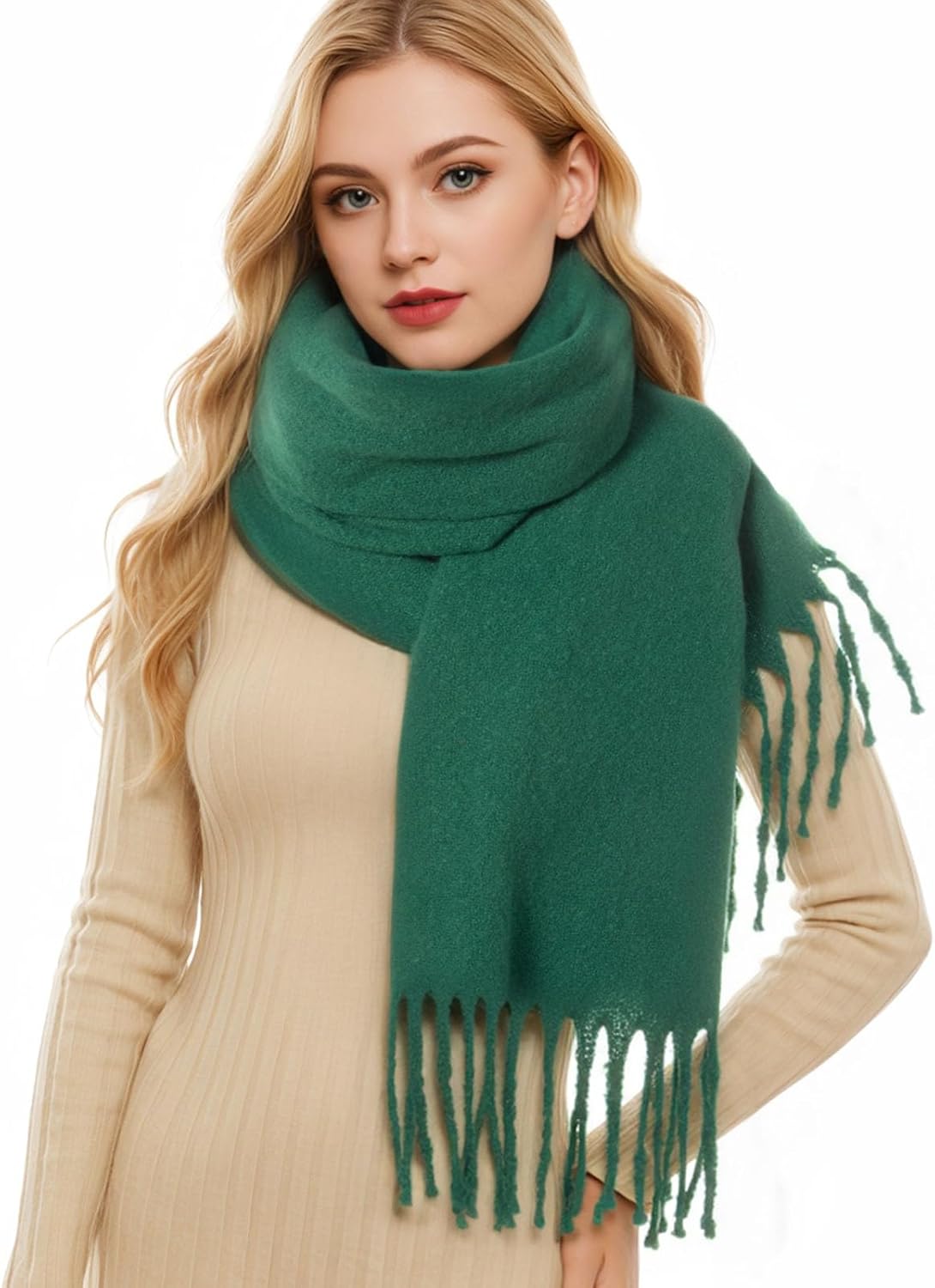 RIIQIICHY Scarf for Women Chunky Winter Scarf Cold Weather Thick Warm Ladies Scarves - Image 2