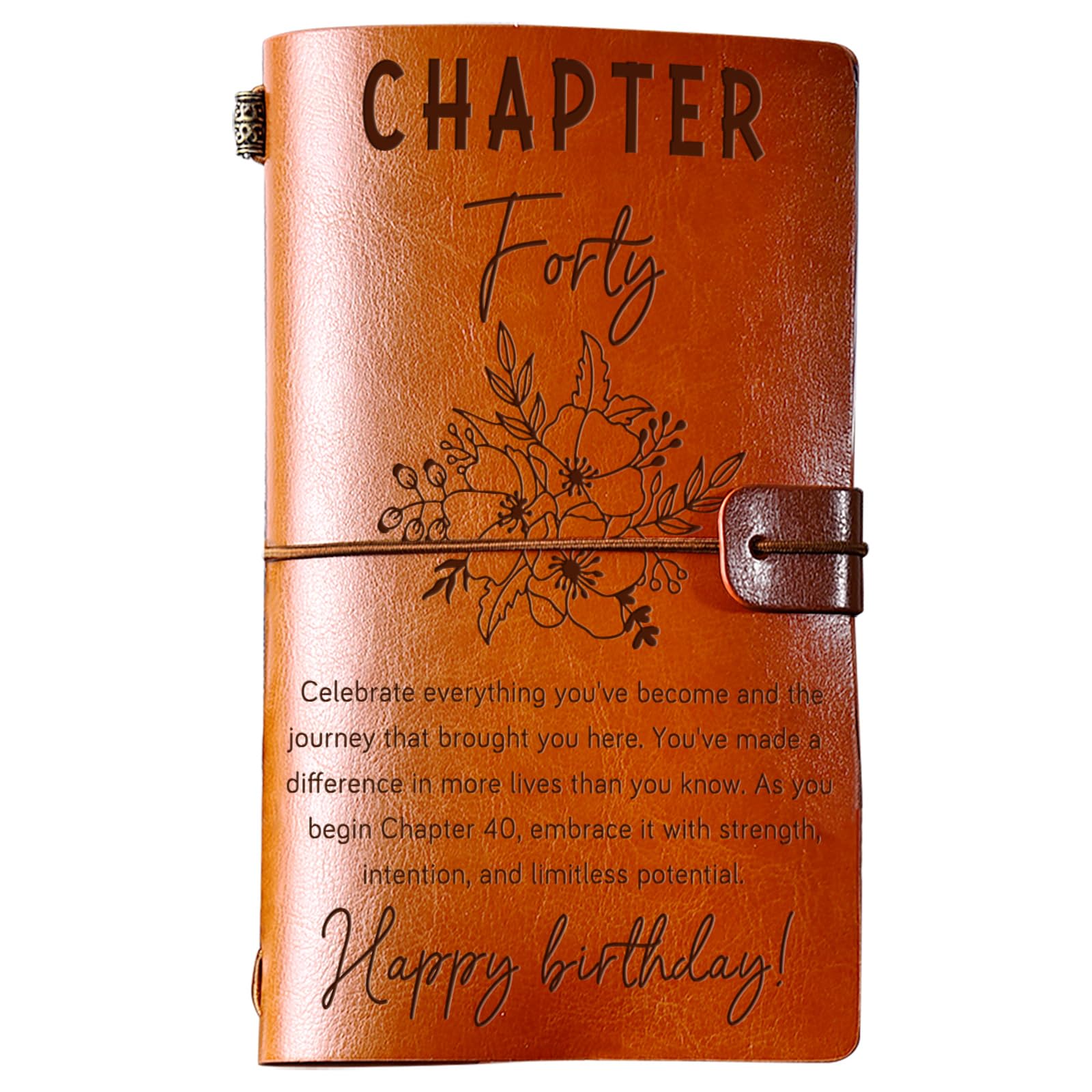 Welsky 40th Birthday Gifts for Women Men, 40 Year Old Gifts Journal 144 Pages, 40th Birthday Decoration Gift for Women Men Mum Dad Friend Brother Husband Wife Teacher, Leather Journal Notebook