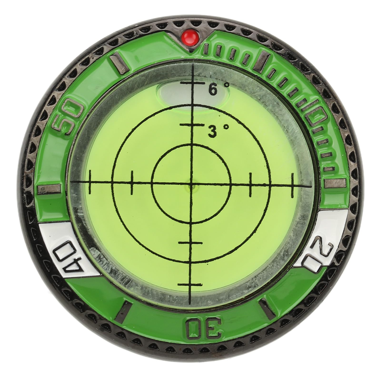Golf Green Reader Dual Side Putting Aid Ball Marker con Nivel de Burbuja Accesorio Portátil Preciso para Burbuja Horizontal de Alta Precisión, Accesorios Putt Tool Hat Clip