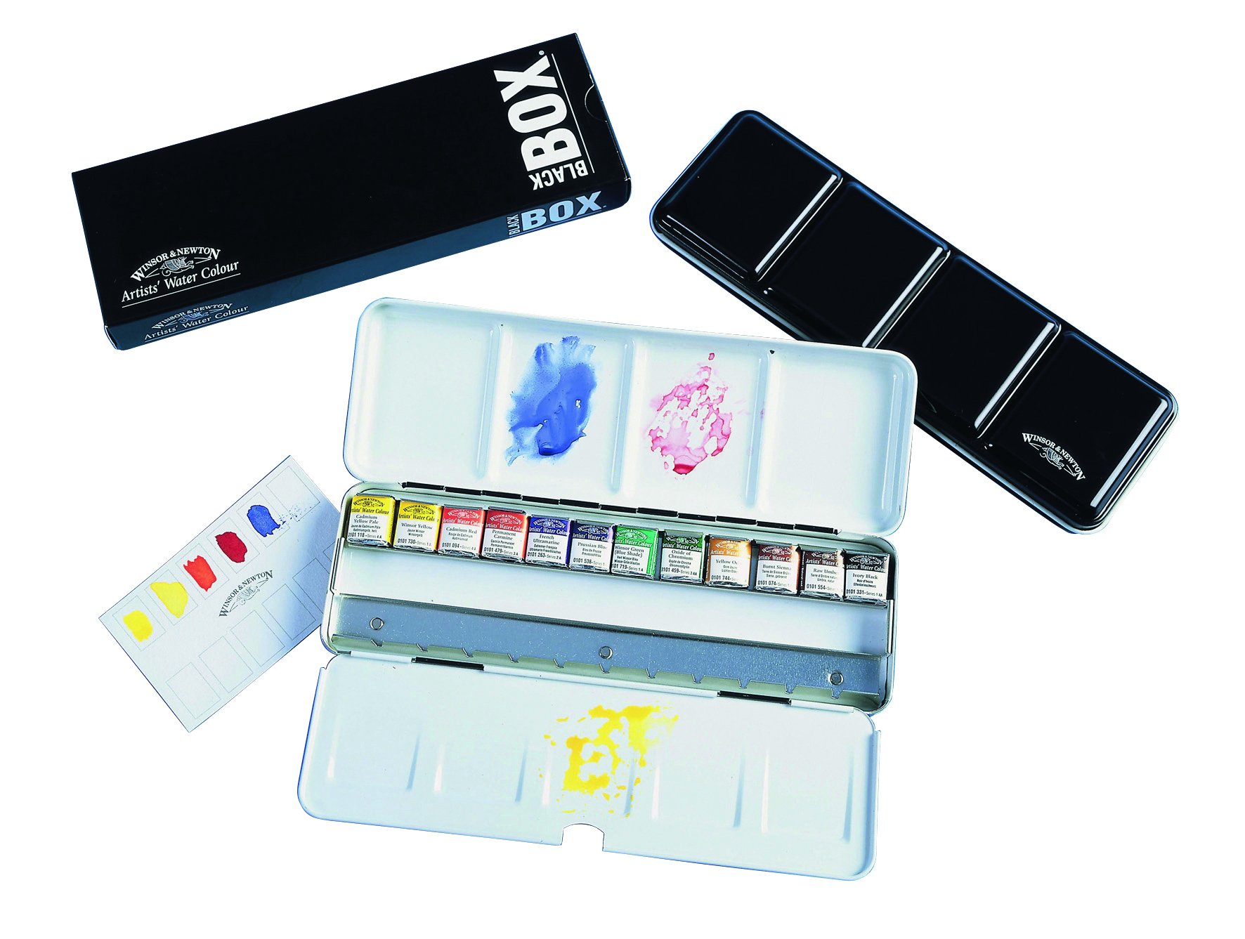 Winsor & Newton - "Scatola Nera" acquerelli da artisti, 12 mezzi flaconcini con i migliori acquerelli
