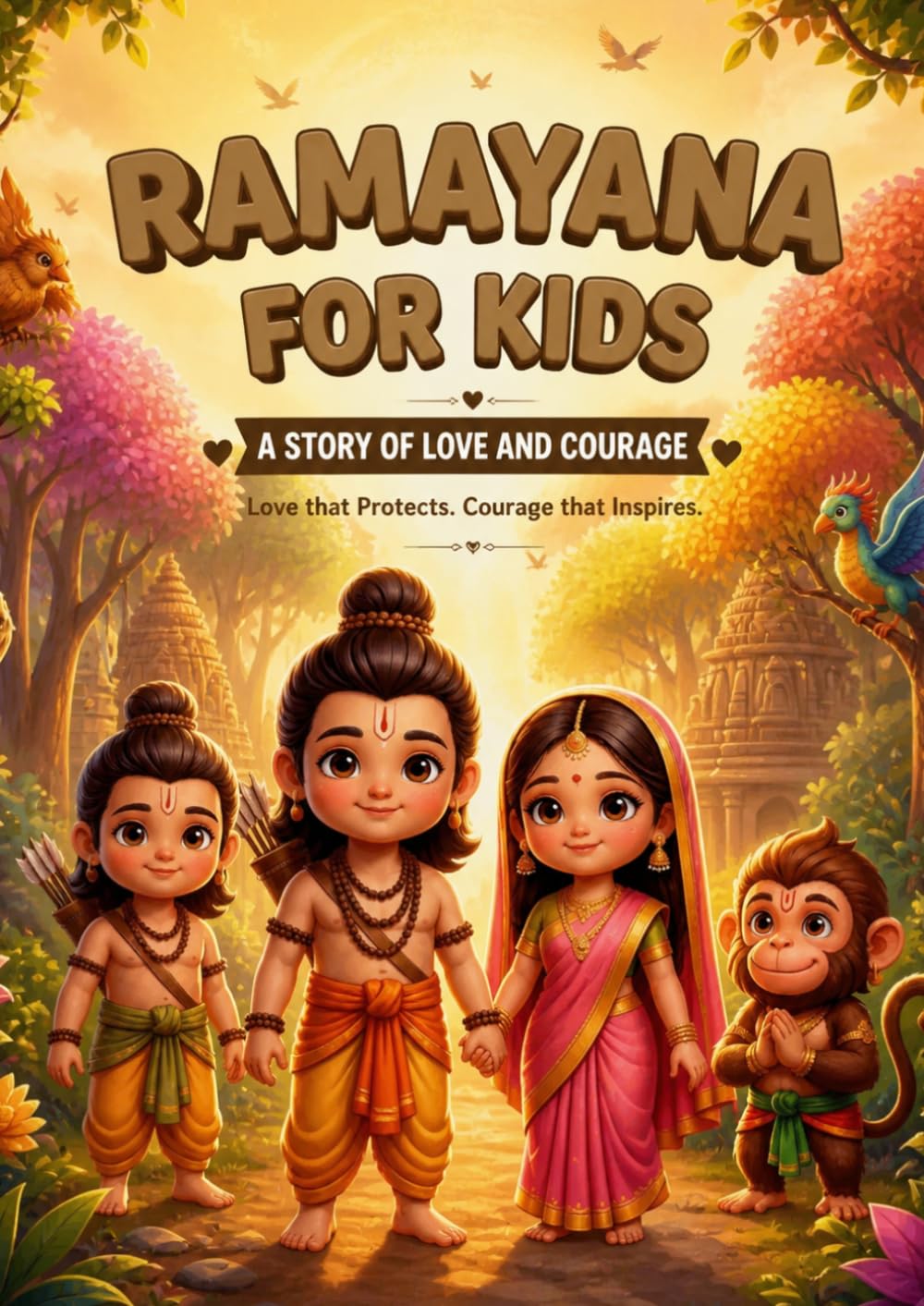 Ramayana for Kids -Illustrated Children’s Story Book with Moral Lessons: | Hindu Mythology for Young Minds | Perfect for Ages 4+ | Engaging Stories of Lord Rama, Sita, Hanuman & Ravana | Fun Learnin