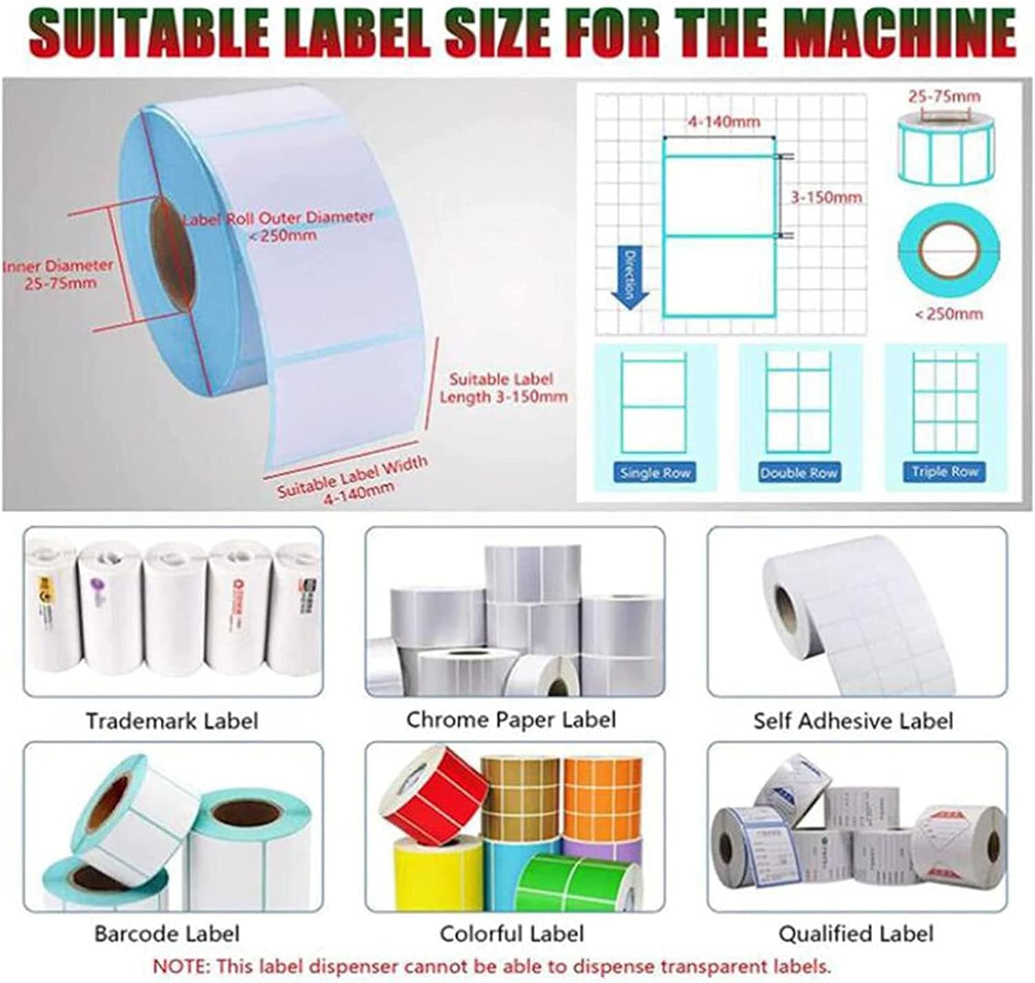 Automatic Label Dispenser Automatic Counting Label Remover Adjustable Speed ​​Label Separator Tape Separator for Paper Labels
