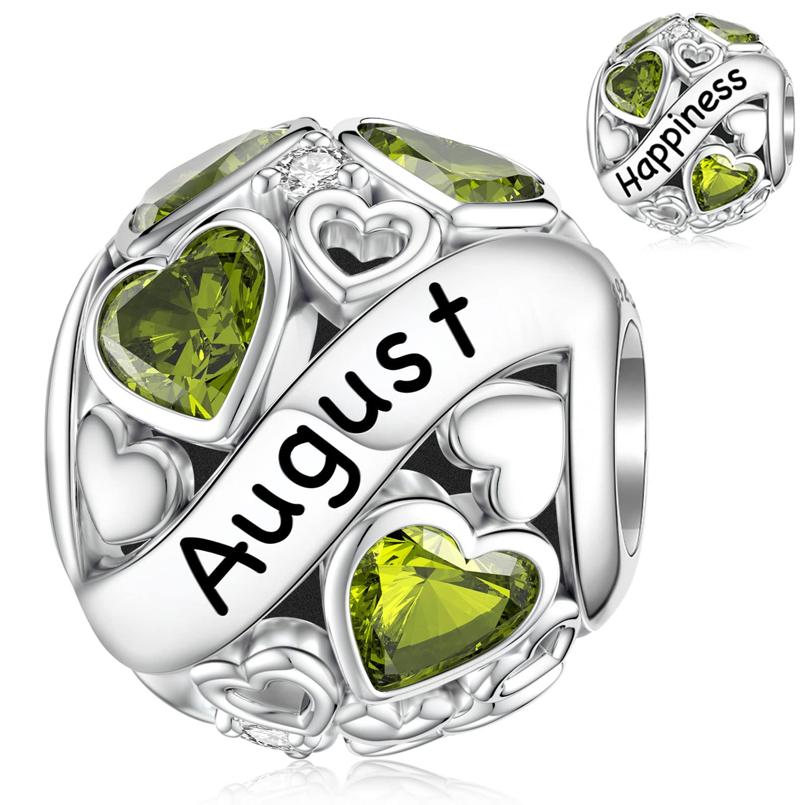 SEVENWELL Geburtsstein Charms for Pandora Charm 925 Sterling Silber Geburtstag Bead Charm