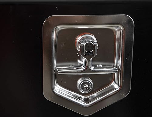 Miniatura 4 de Buyers Products 1703304 - Caja de herramientas de acero negro para debajo de la carrocería con estante integrado y pestillo de mango en T, 14 x 16 x