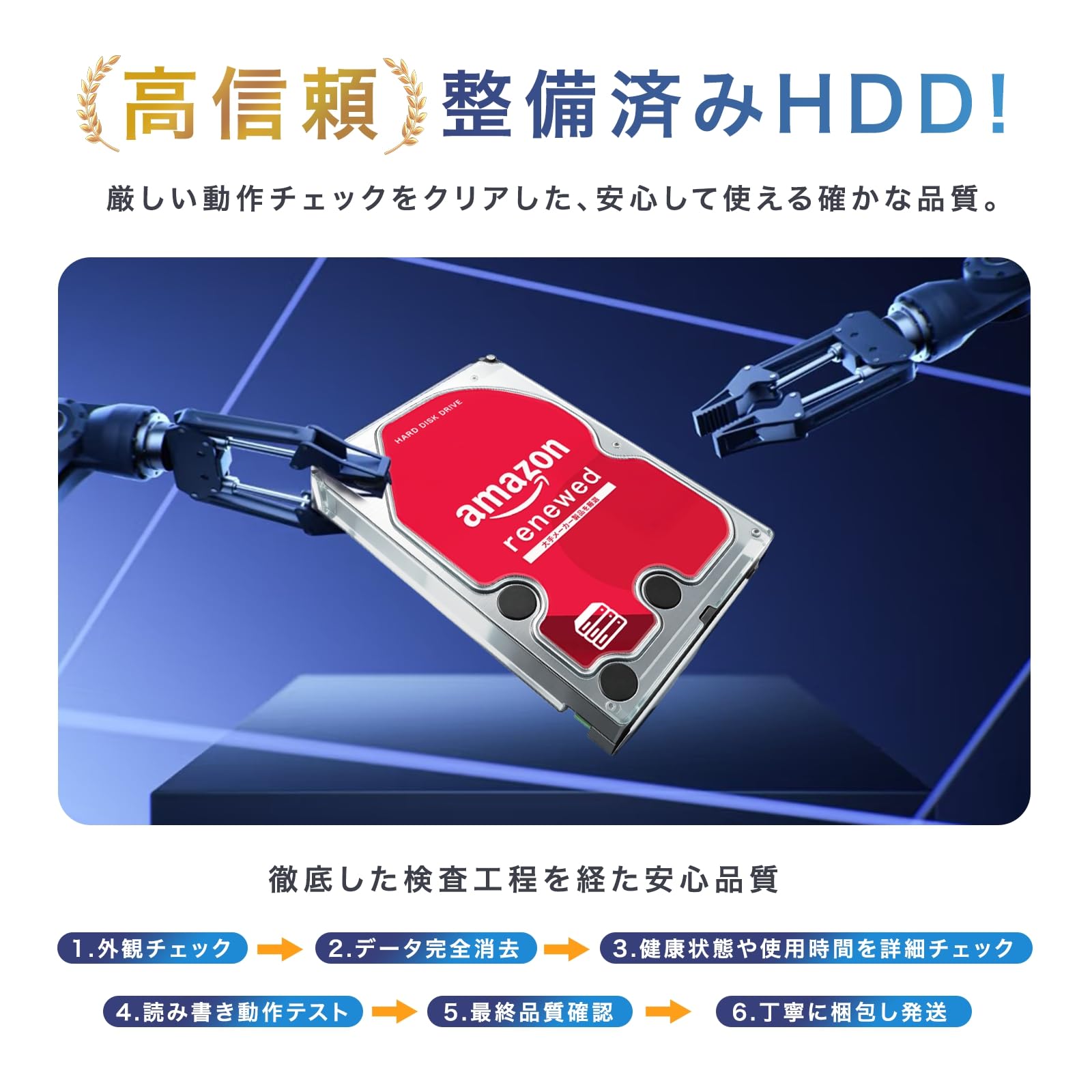 Amazon | 【整備済み品】 内蔵 HDD 1TB 3.5インチ NAS丶パソコンPC丶