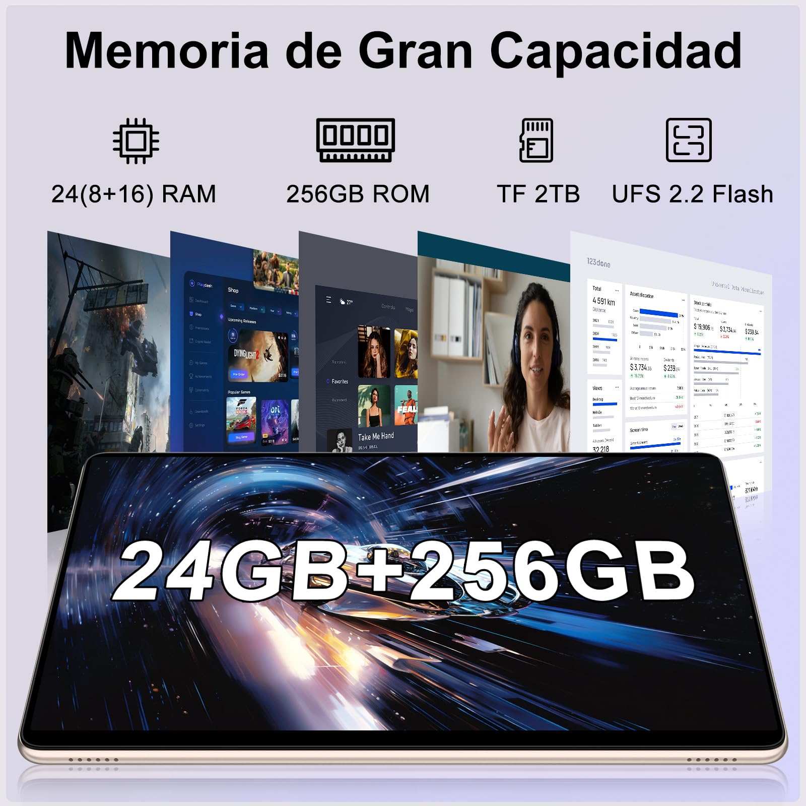 2026 Tablet Android 15 Con EVA Silicona Funda Protectora, 24GB+ 256GB/2TB, Tablet Para niños 11 Pulgadas Octa-Core, Gemini AI/Widevine L1, 8000 mAh, 13MP+5MP, Cuerpo Metálico, Tableta Grande-Rosa