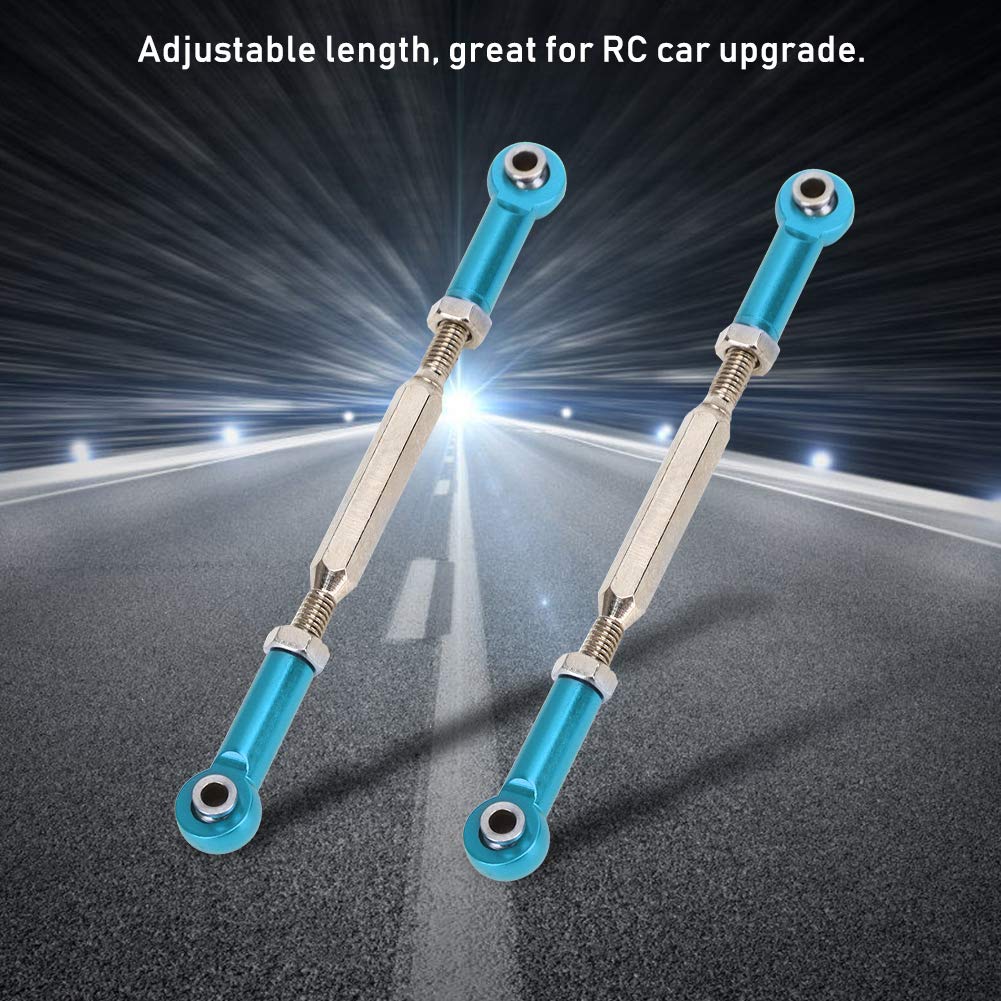 T best Asta di Spinta tiranti a Tirante Regolabile per tiranti a snodo in Lega di Alluminio 6 Pezzi 88mm per Modelli di Auto RC