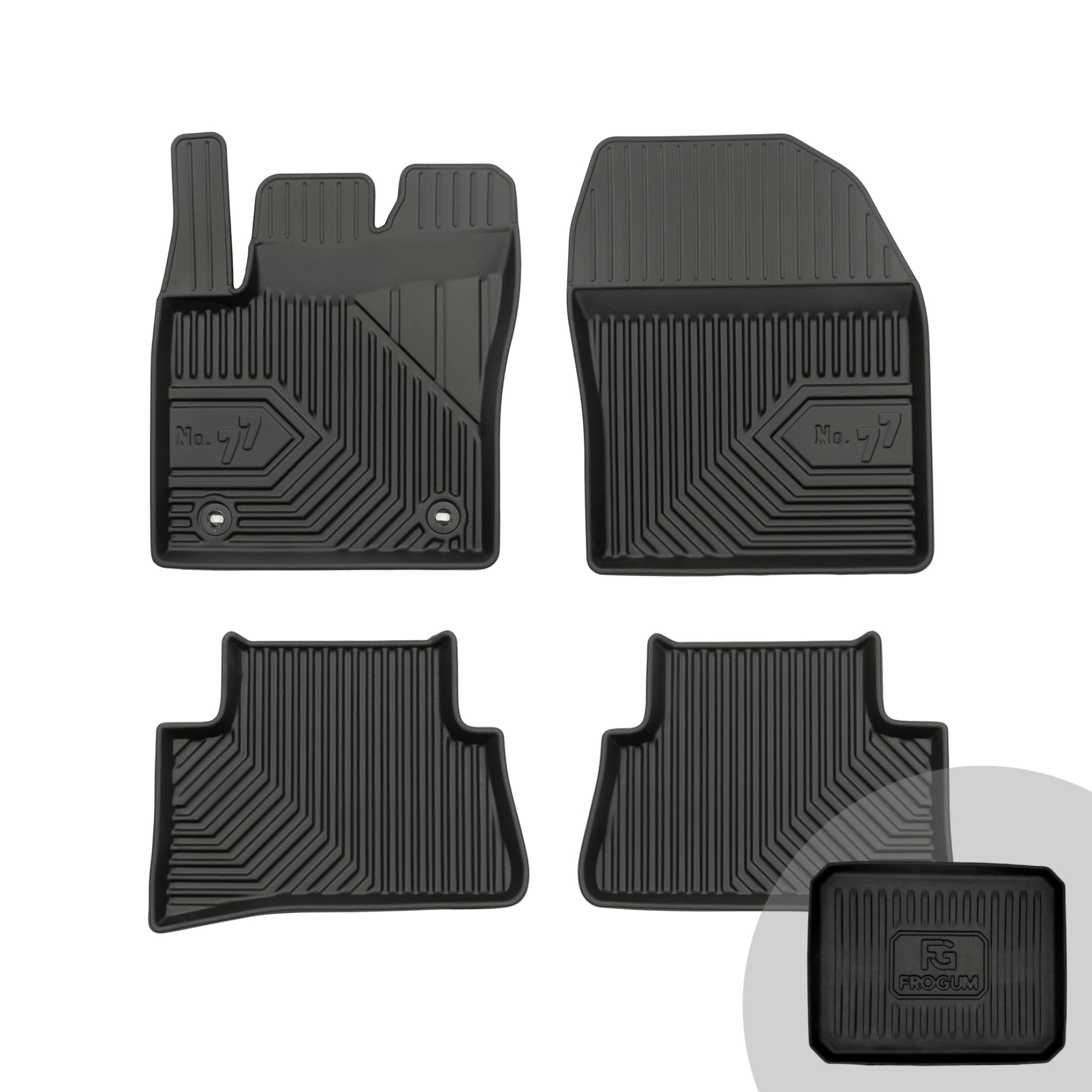 FROGUM No.77 Alfombrillas para Coche Alfombras para Toyota C-HR Desde 2016 | Borde Alto | para Todo el año | Tamaño