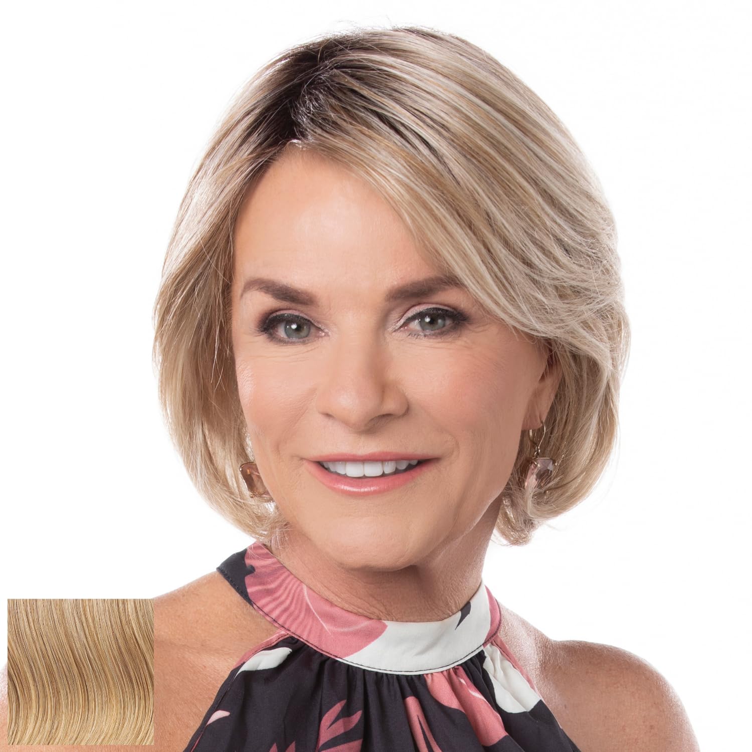 Toni Brattin Flattering Wig - Chin-Length Bob Cut with Chic Side-Swept Bang & Sleek Layering - Heat-Friendly Fiber Looks & Feels Like Natural Hair - Adjustable