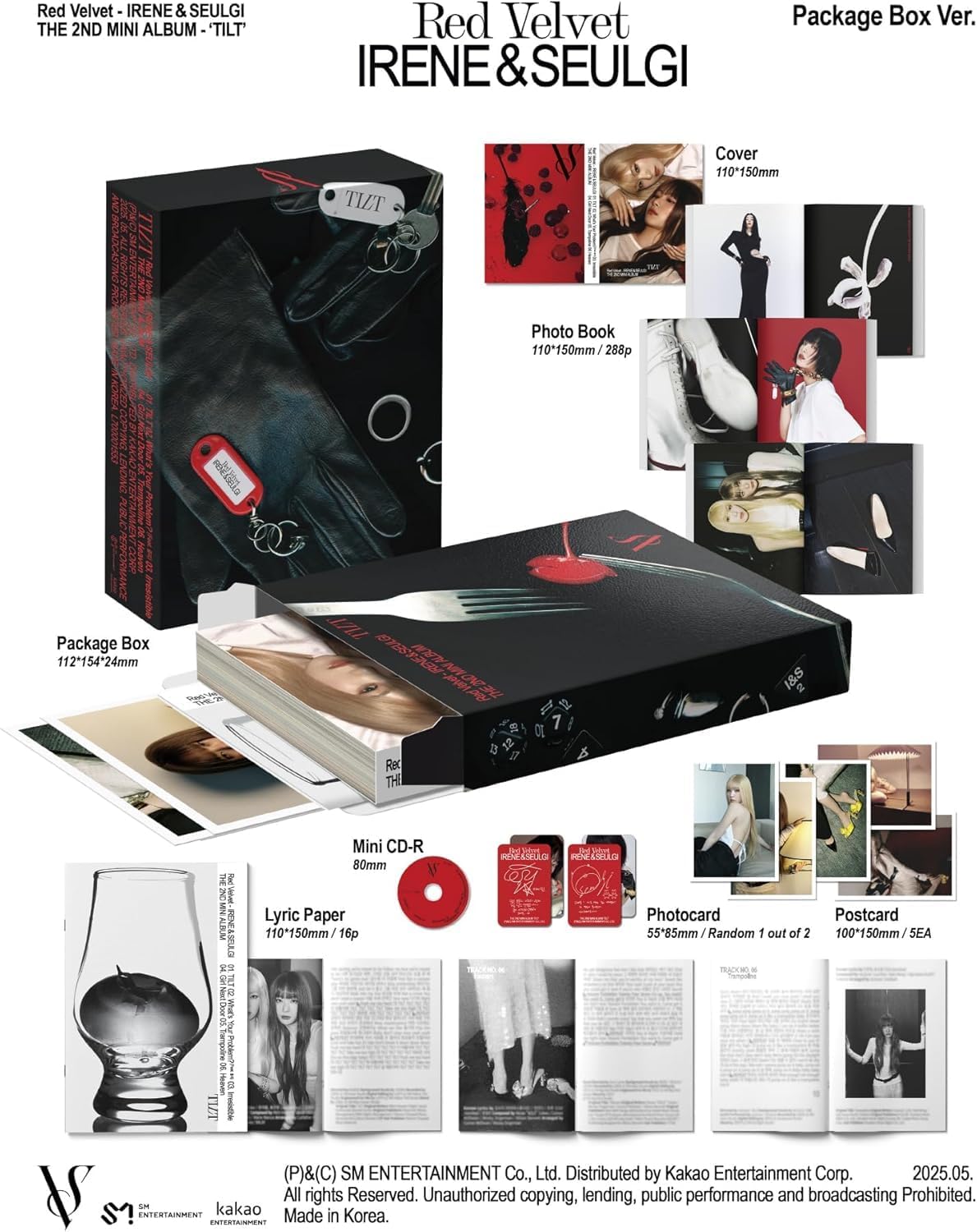 Red Velvet Irene & Seulgi TILT 2nd Mini Album with Tracking Sealed (Package Version) + Extra photocards