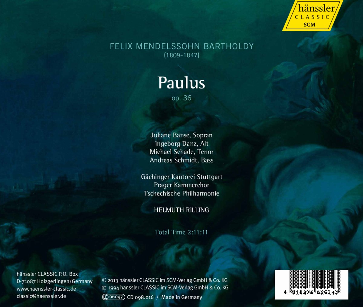 Mendelssohn : Paulus Op. 36. Rilling.