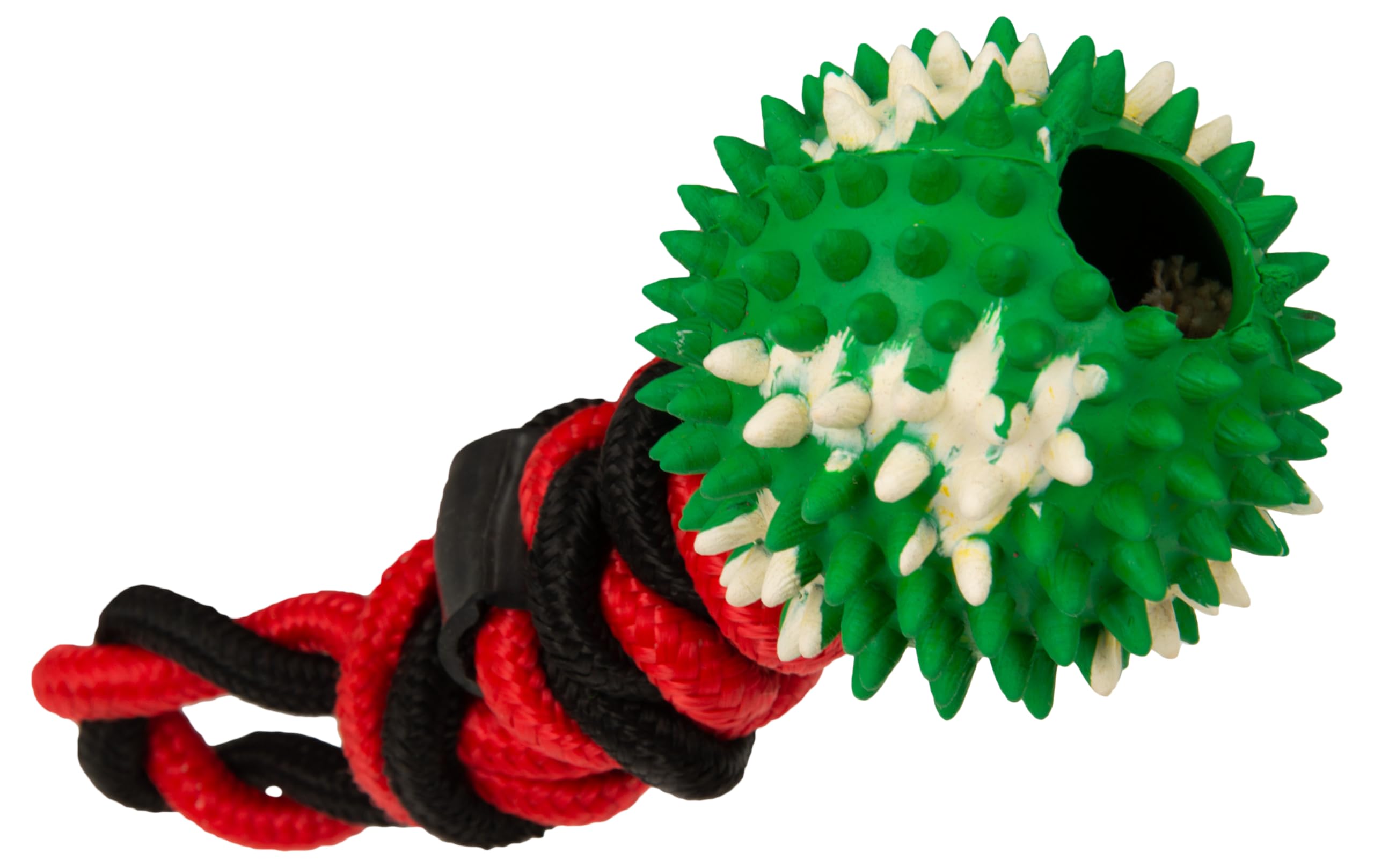100% Natural Rubber Dog Play Flavoured with Peppermint| Star Ball Peppermint with Rope Play| Fetch Rubber Ball Rope Toy Interactive Dog Toys| Reward and Exercise Toys| Safe for Pets 2