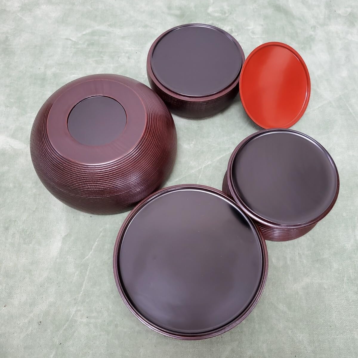 Amazon.co.jp: 山田平安堂 木製瓢形信玄弁当 共箱 （検索 骨董 漆器 漆  