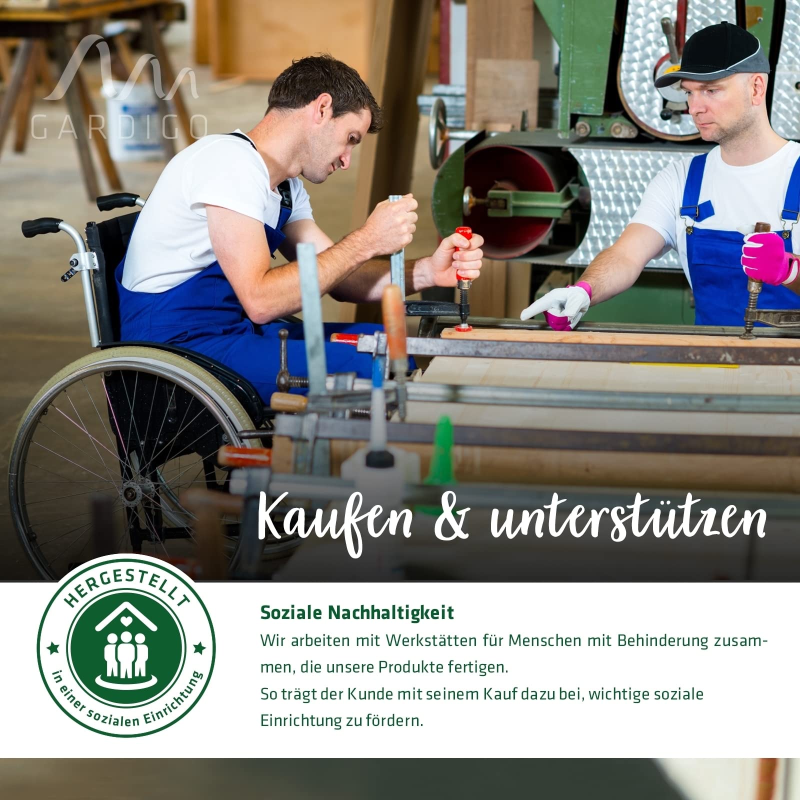 GARDIGO® Vogelfutterhaus für Körnerfutter, Äpfel und Meisenknödel I Made in Germany I Wetterfest, naturbelassen, mit Schnur zum Aufhängen im Garten