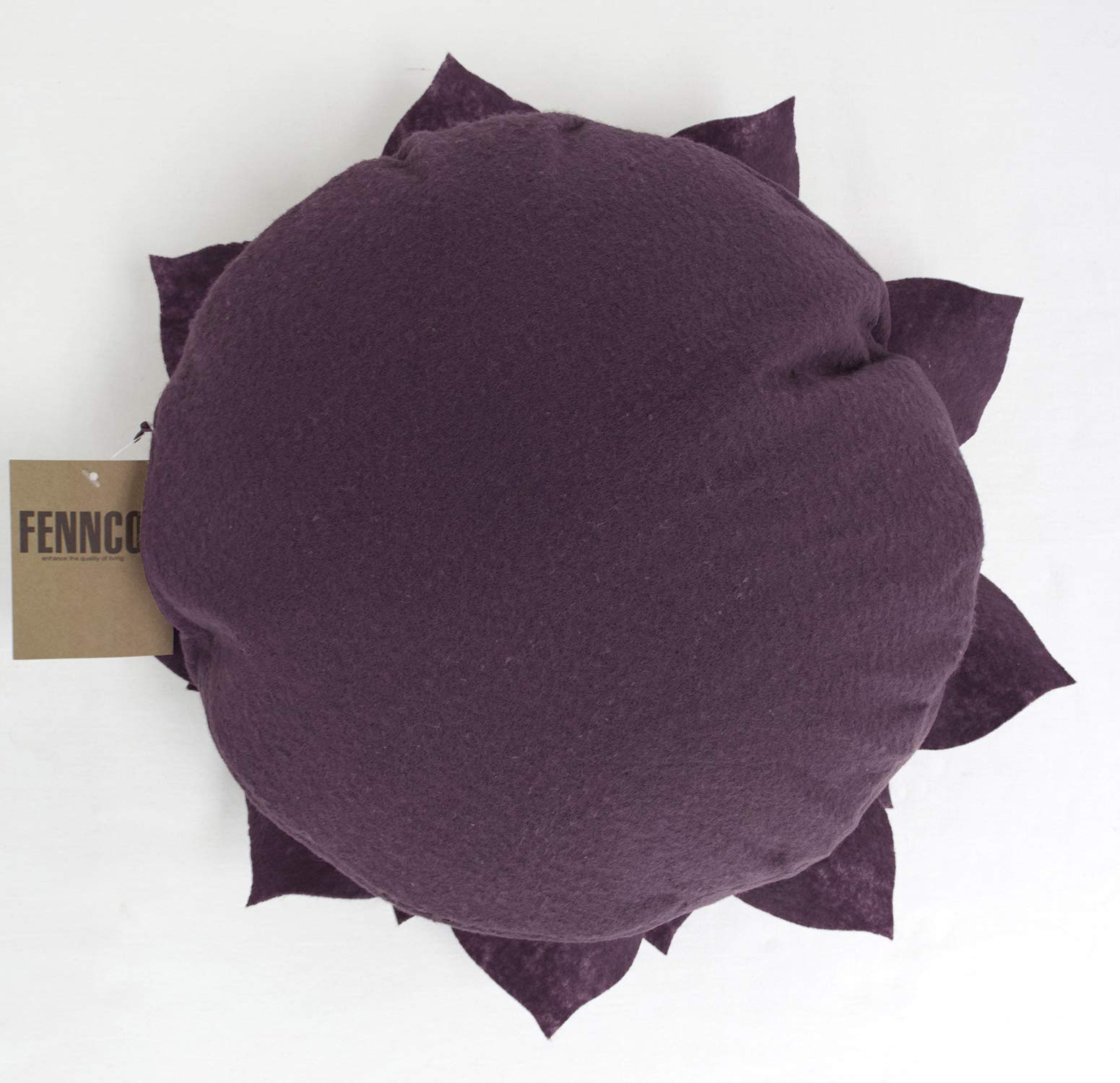 Fennco Styles Handmade 3D Heart-Shaped Petals Flower Decorative Throw Pillow Cover Only - 16