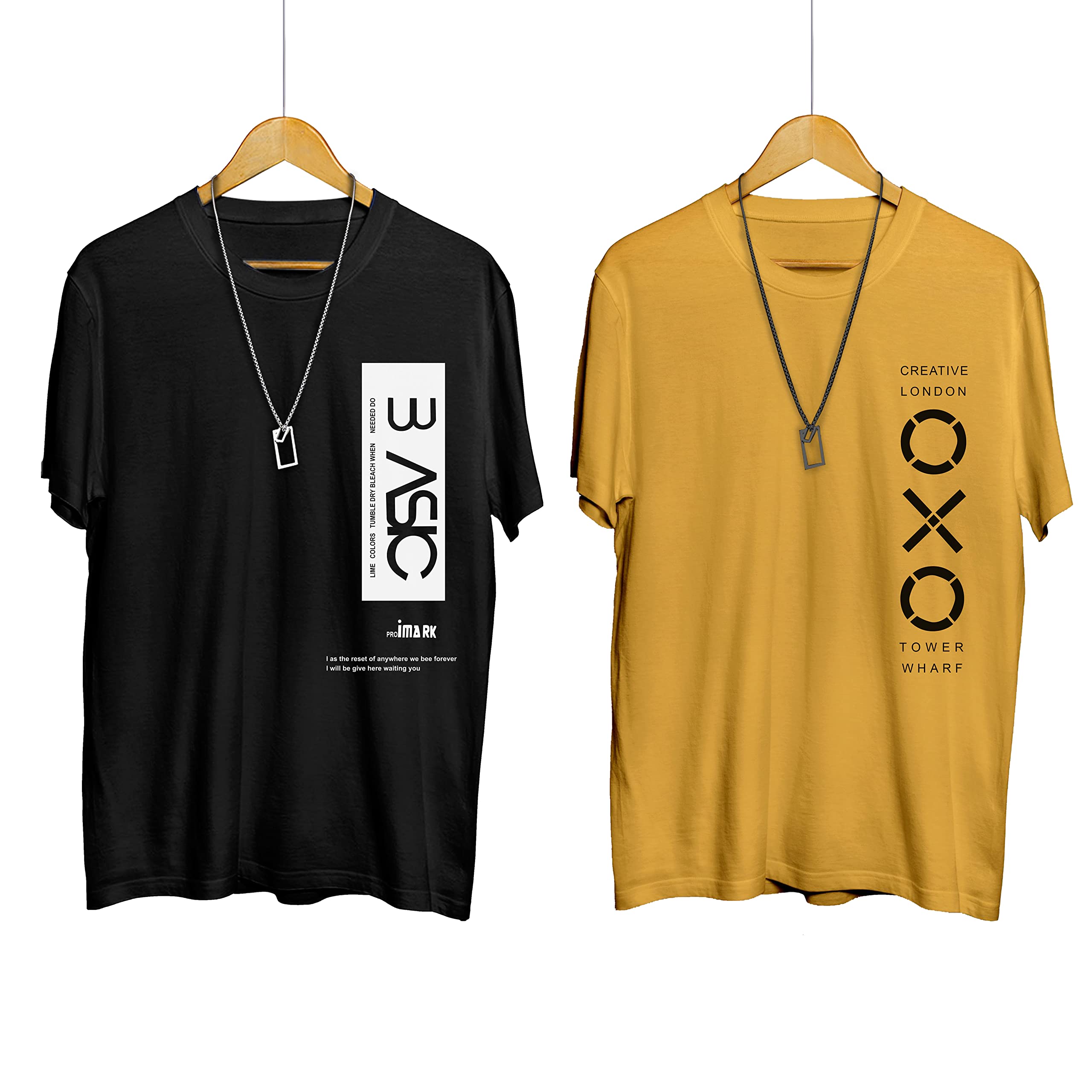 STATUS MANTRATrendy Regular Fit Half Sleeves Printed Supper Cotton Round Neck T-Shirt for Men Pack of 2 (Available in Multicolor & Size Small to 2XL)