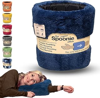 Spoonie Arm Pillow with Hand Hole – Soft, Wearable Squishy Pillow with Arm Slot – Breathable & Washable Side Sleeper - Comfortable Support for Cuddling & Travel (Blue)
