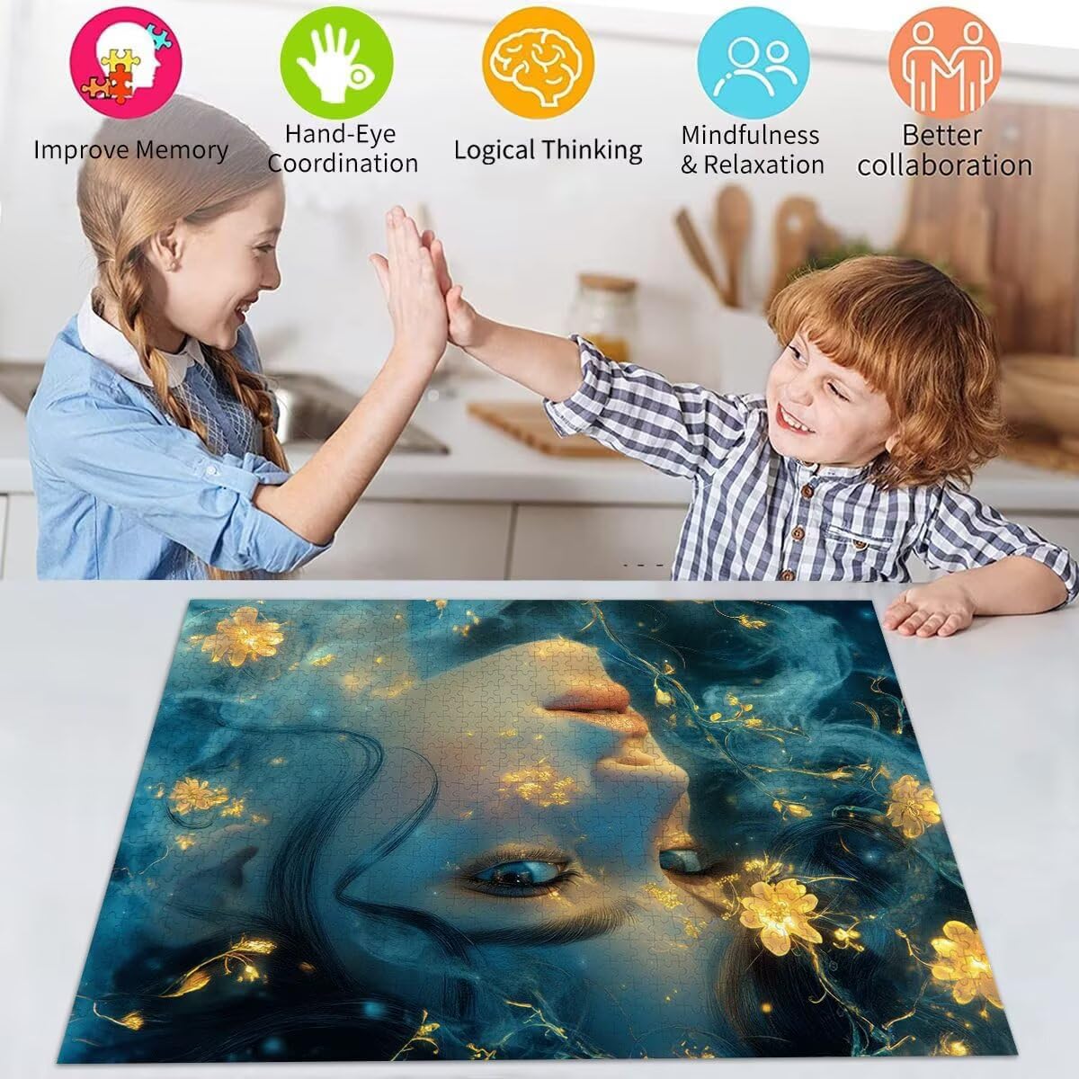 Puzzle Erwachsene 3000 Teile Frau Traum Educa Jigsaw für Kinder ab 8 Jahren Mädchen Jungen, Erwachsene Impossible Klassische Puzzles Schwer, Anspruchsvoll Spielspaß, Als Geschenke 81x122cm t-830