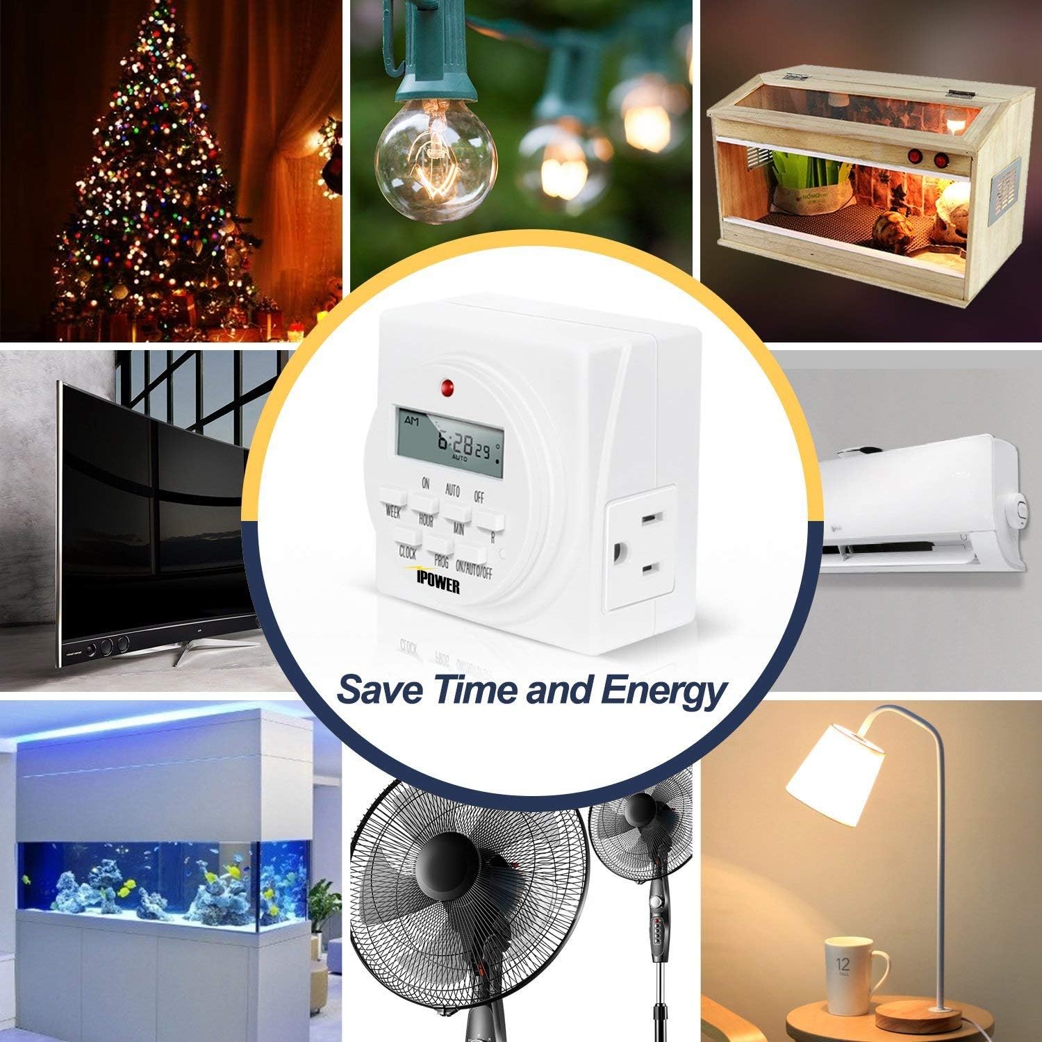 Exclusive Discount 80% Offer iPower 20-Pack 7 Day Programmable Digital Electric Timer Dual Outlet, Grounded, 20 Pack, White