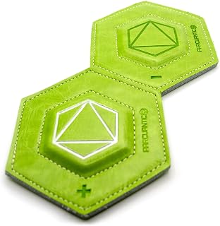 Par Cuántico - Poderosos Imanes de Neodimio para Biomagnetismo y Par Biomagnético - Forrados en Cuero, con Cromoterapia (color) y Geometría Sagrada para Armonización de 4º Chakra - Verde